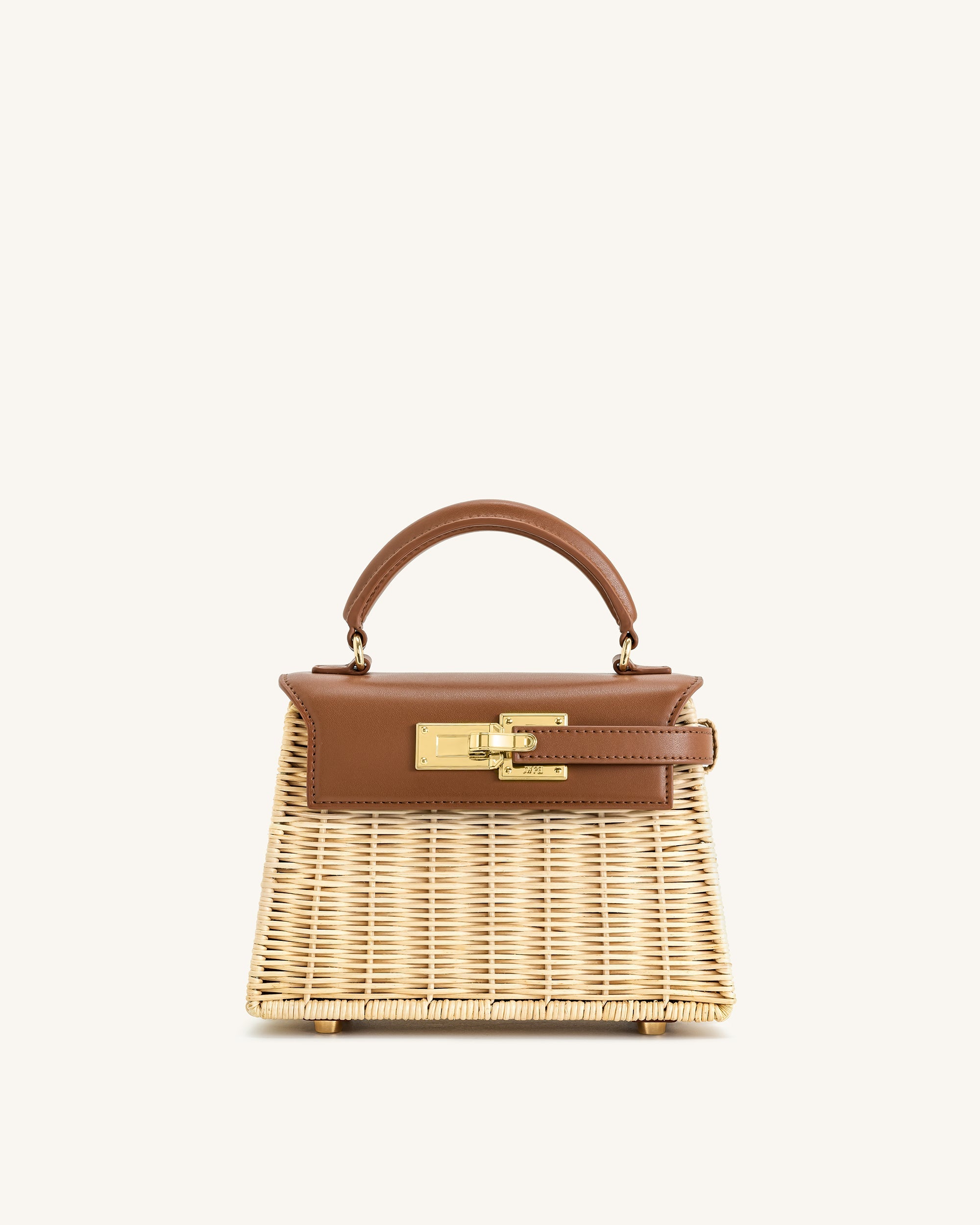Jw Pei Elise Natural Rattan Weaving Handbag Brown Rattan