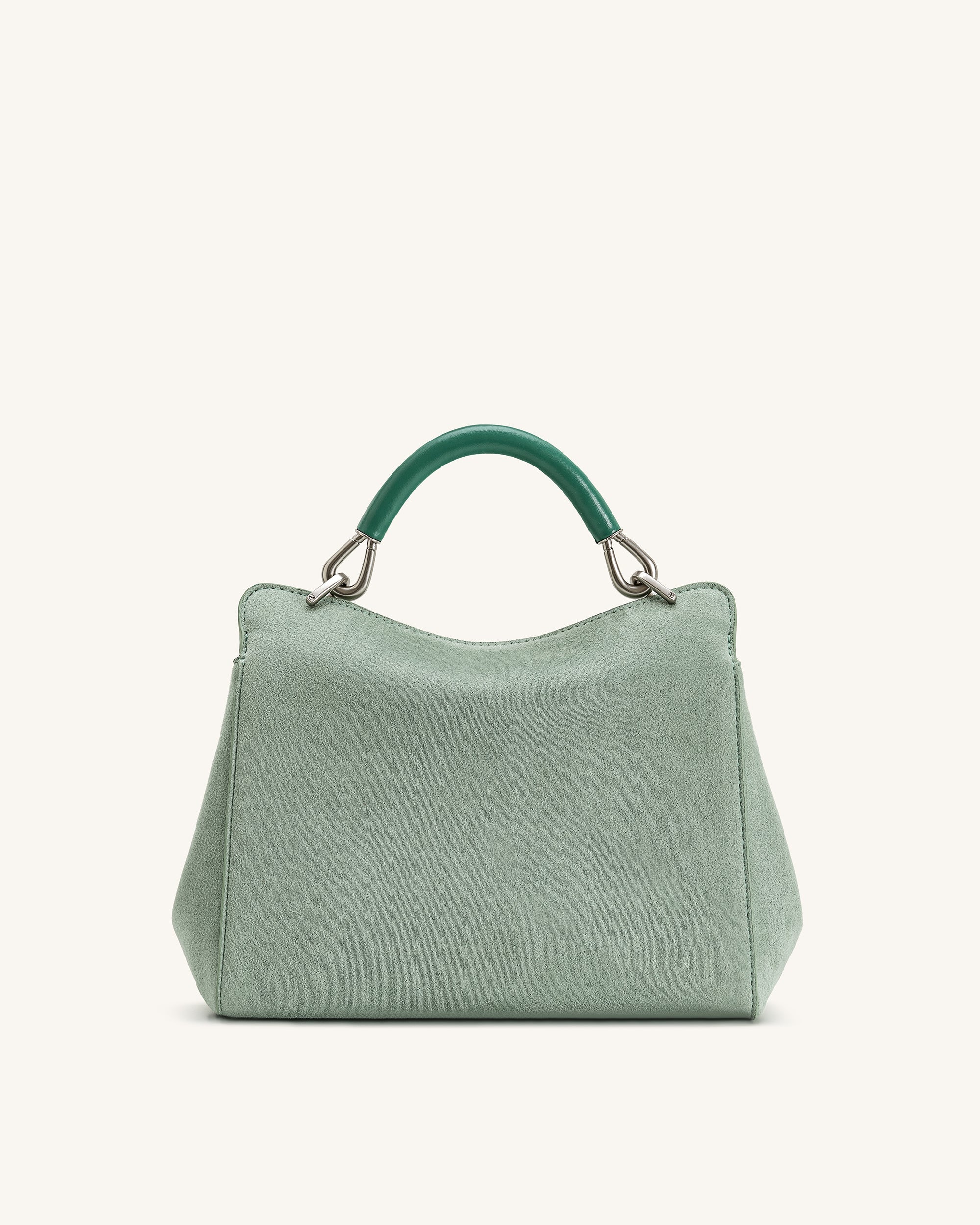 Jw Pei Lucia Classic Faux Suede Top Handle Bag Matcha Green