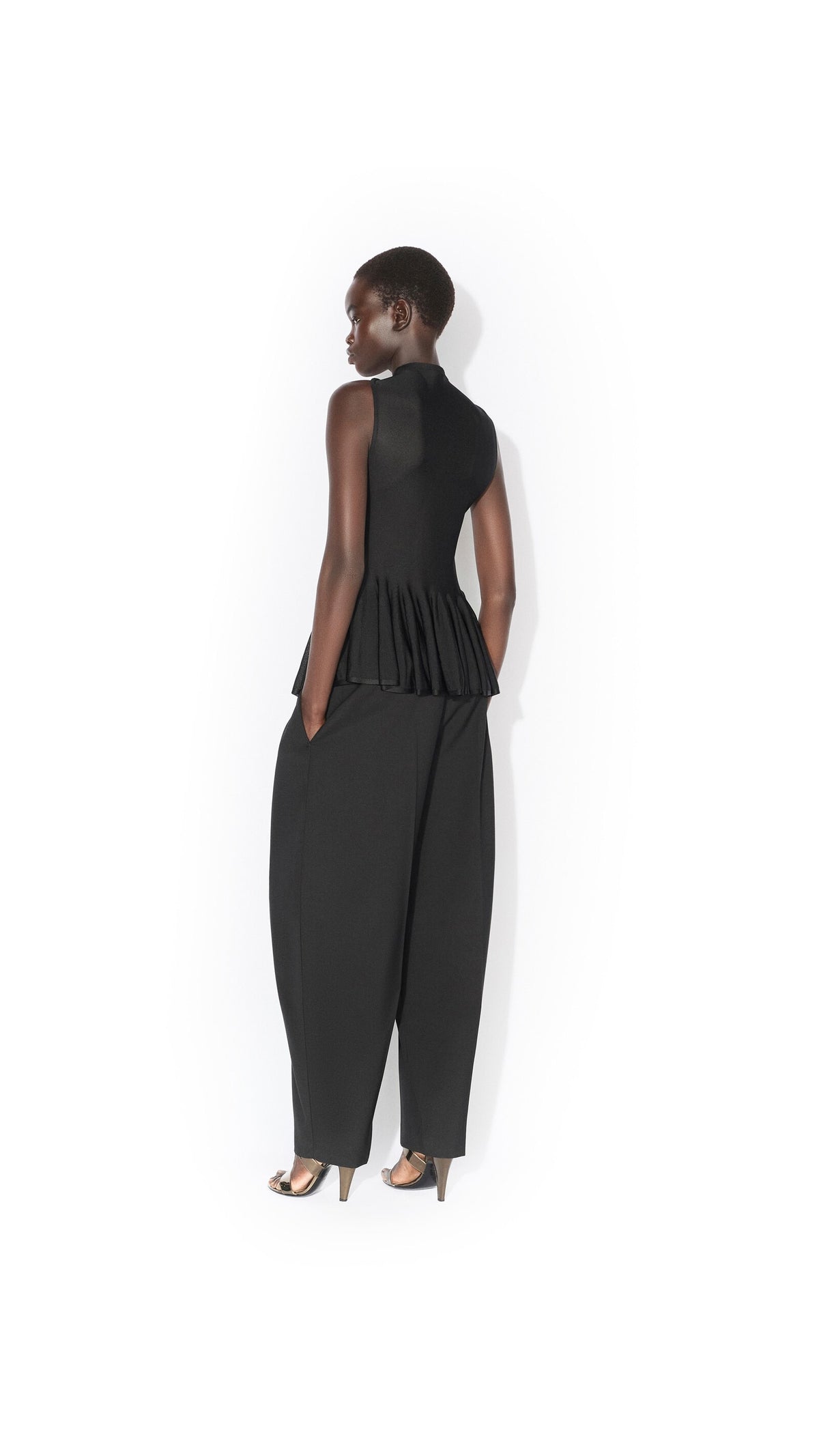 Alaïa Wool Gabardine Round Pants