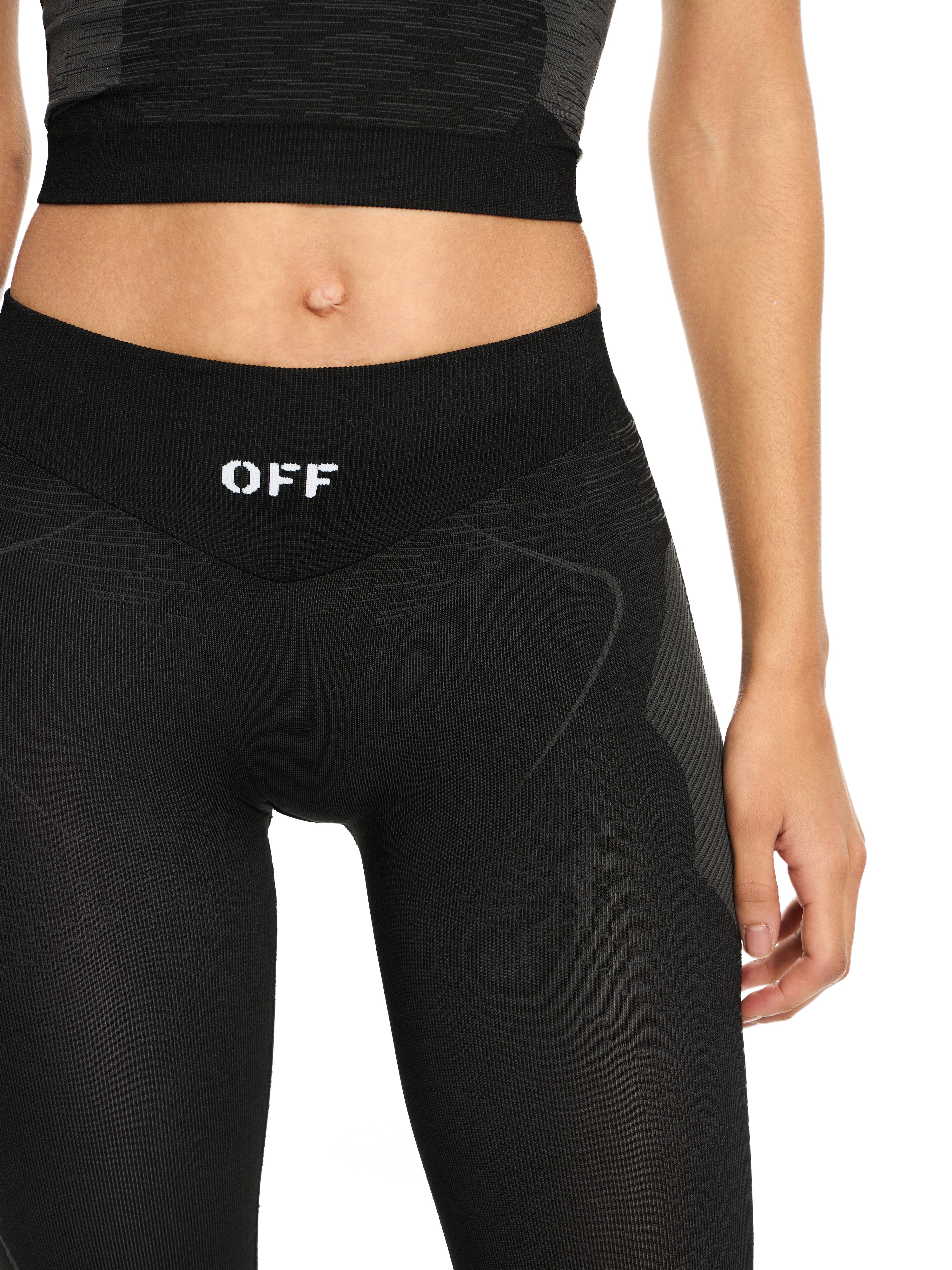 Off-White Racing Seamless Leggings Black