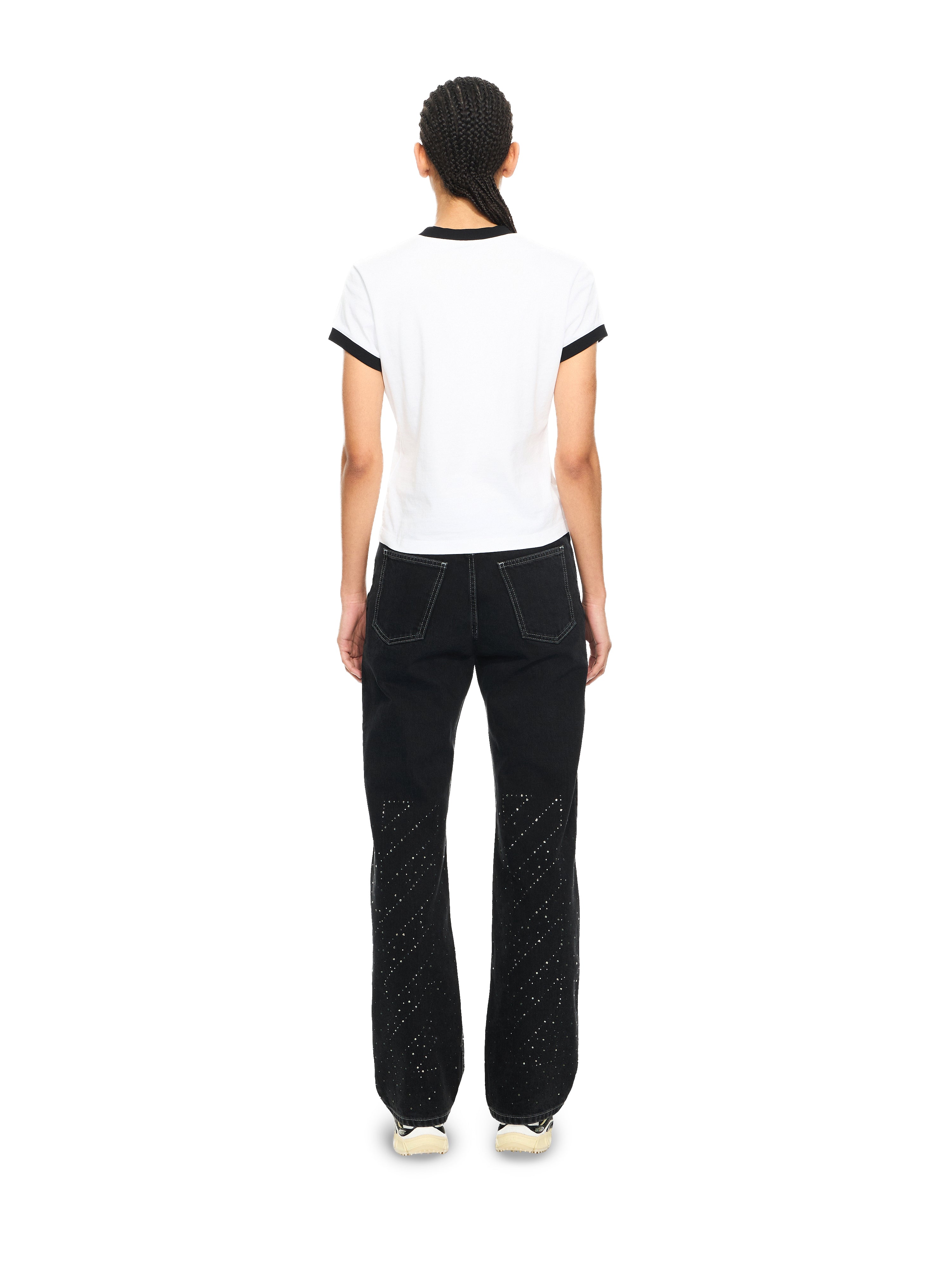 Off-White Ow X Swarovski Denim Susy Pants Black