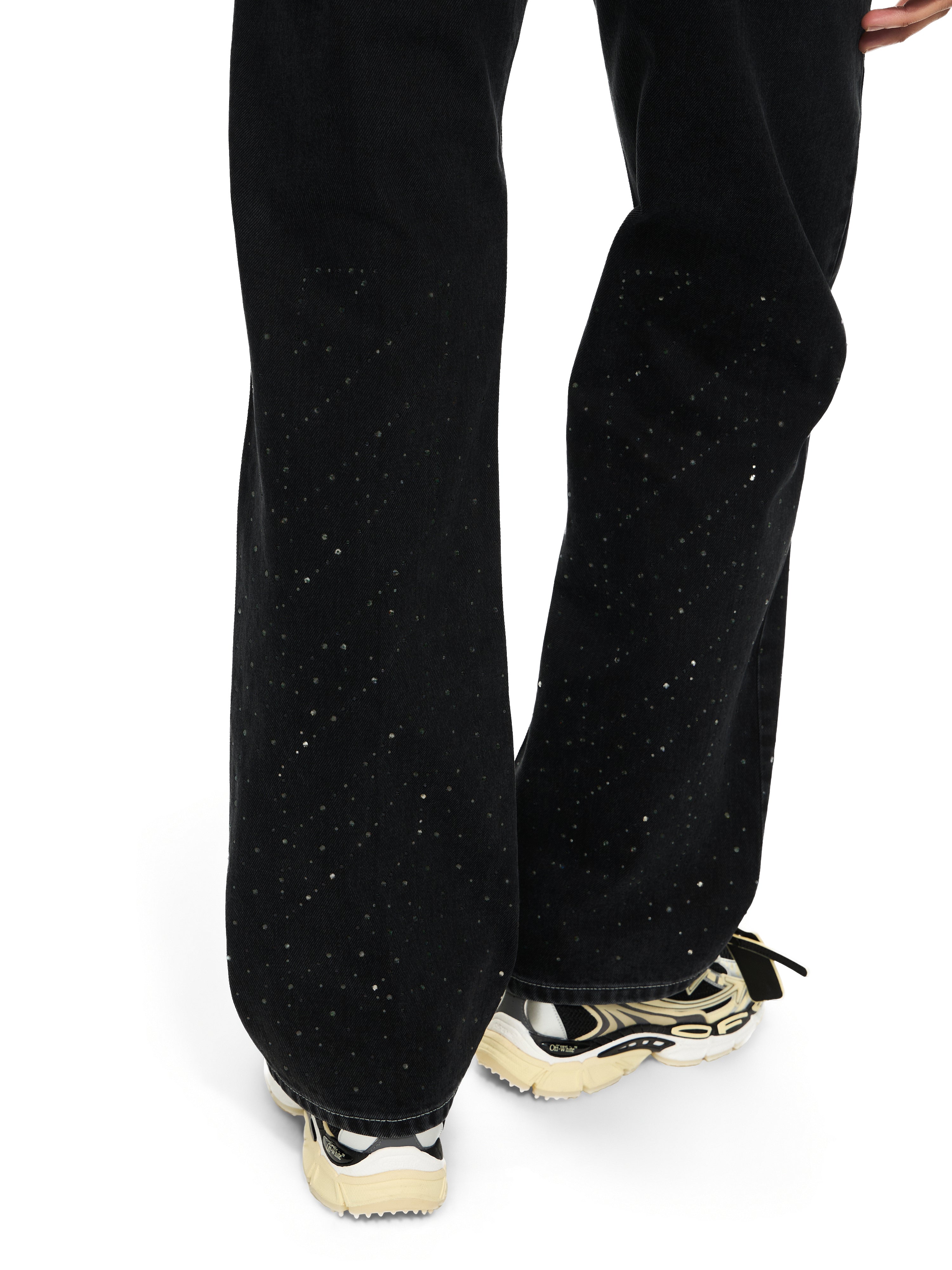 Off-White Ow X Swarovski Denim Susy Pants Black