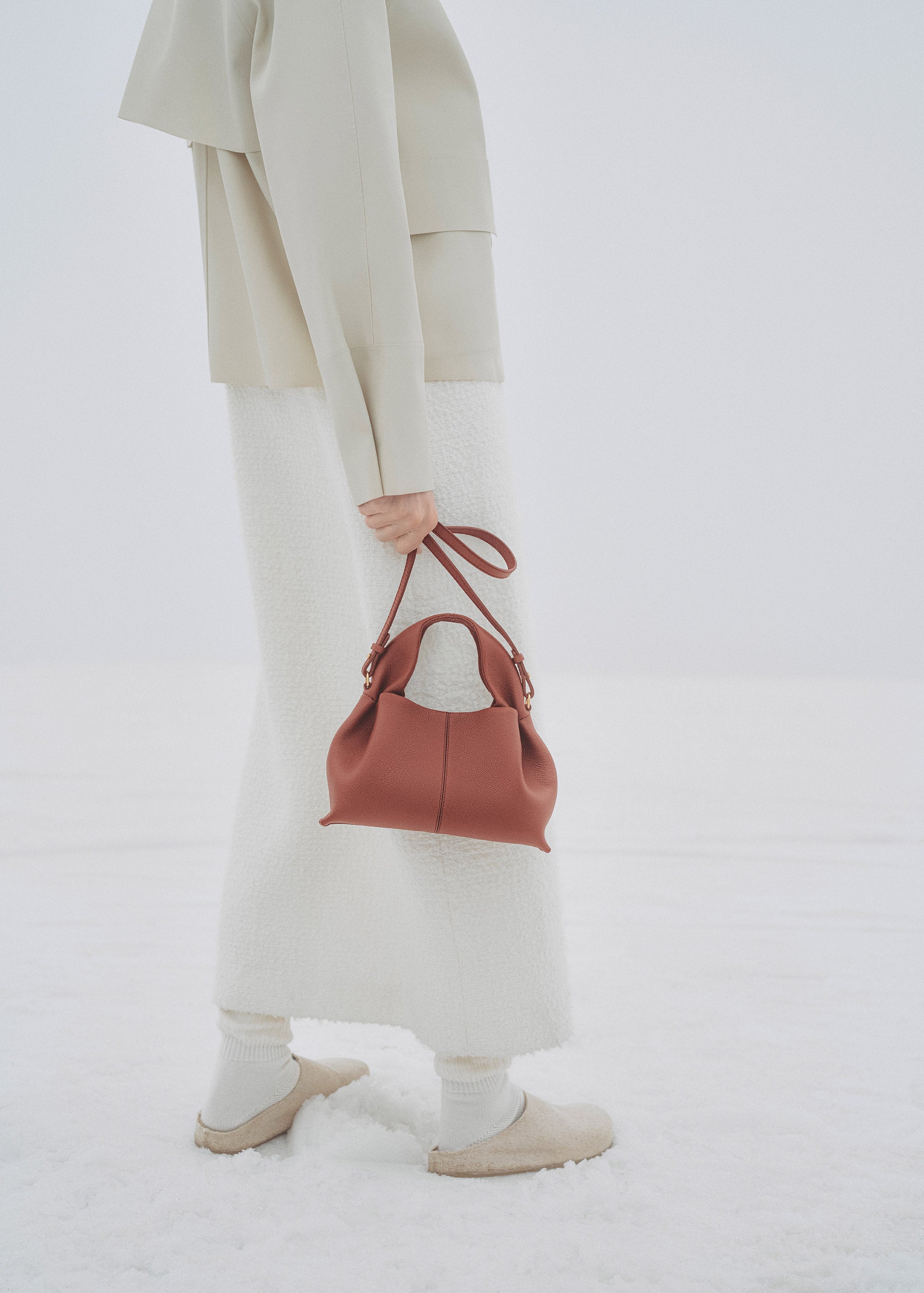 Polene Numero Neuf Mini Textured Red Clay