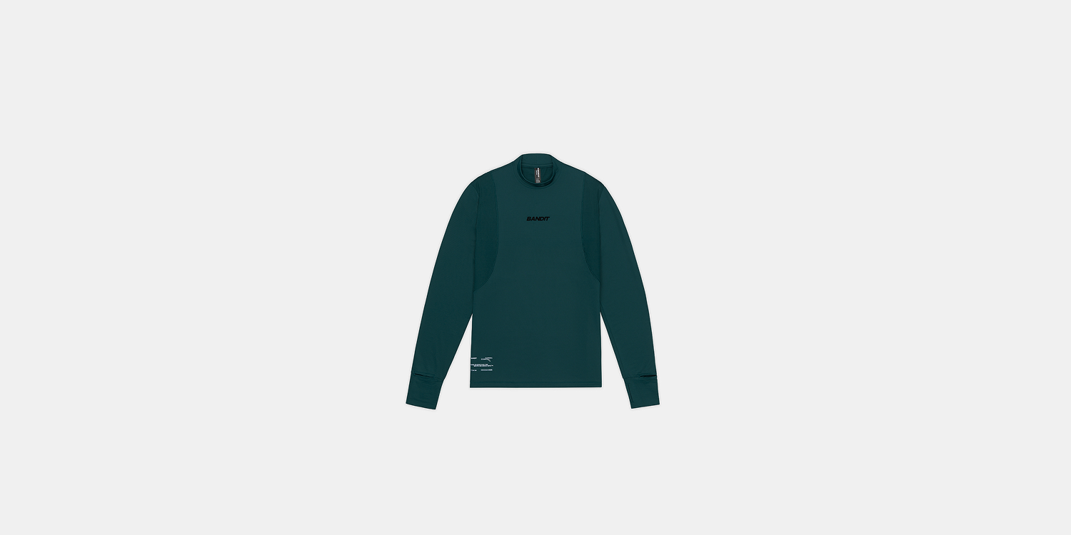 Bandit Mens Auragrid Mockneck Long Sleeve Storm