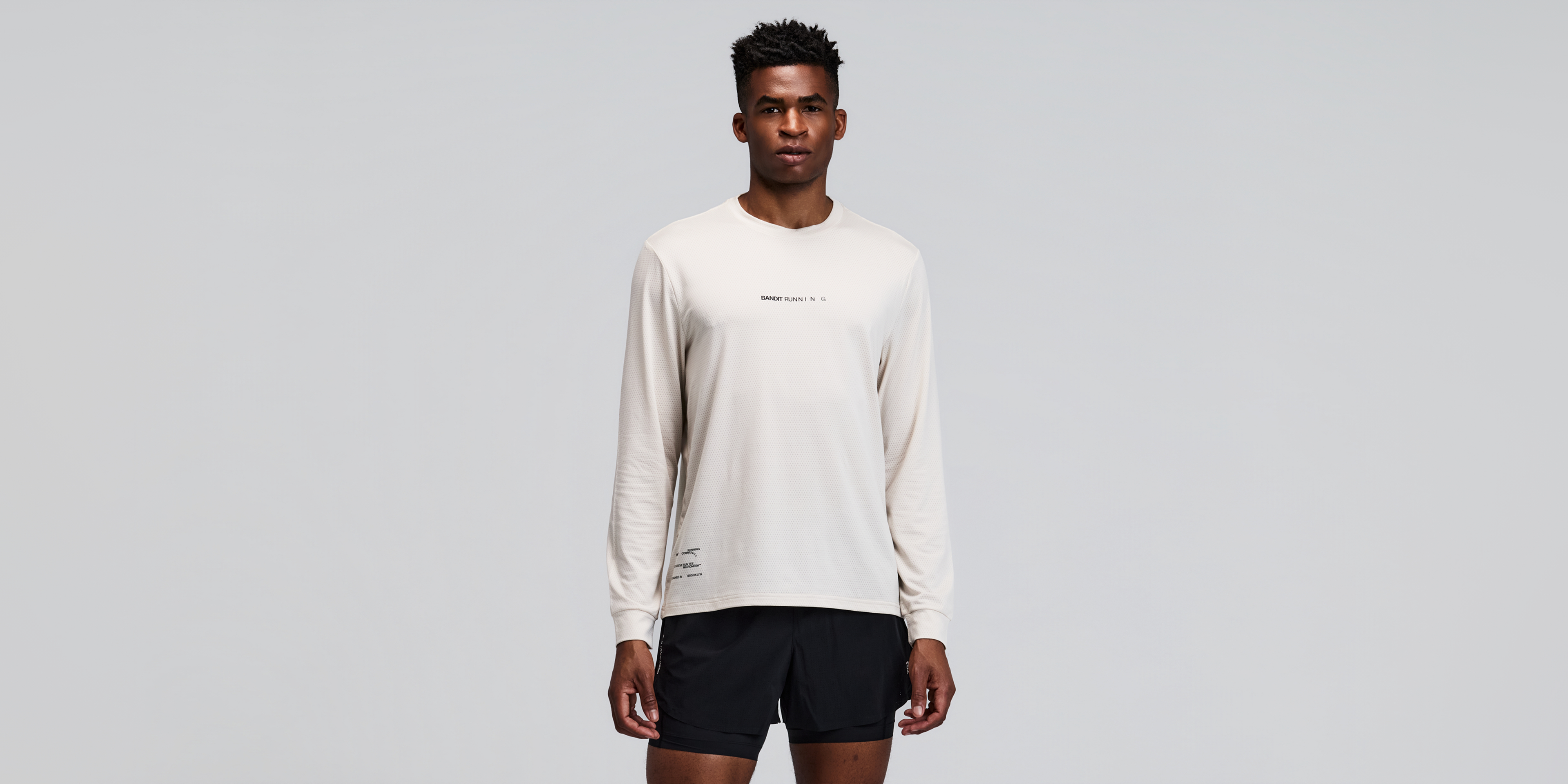 Bandit Micromesh Long Sleeve Performance Tee Unisex Champagne