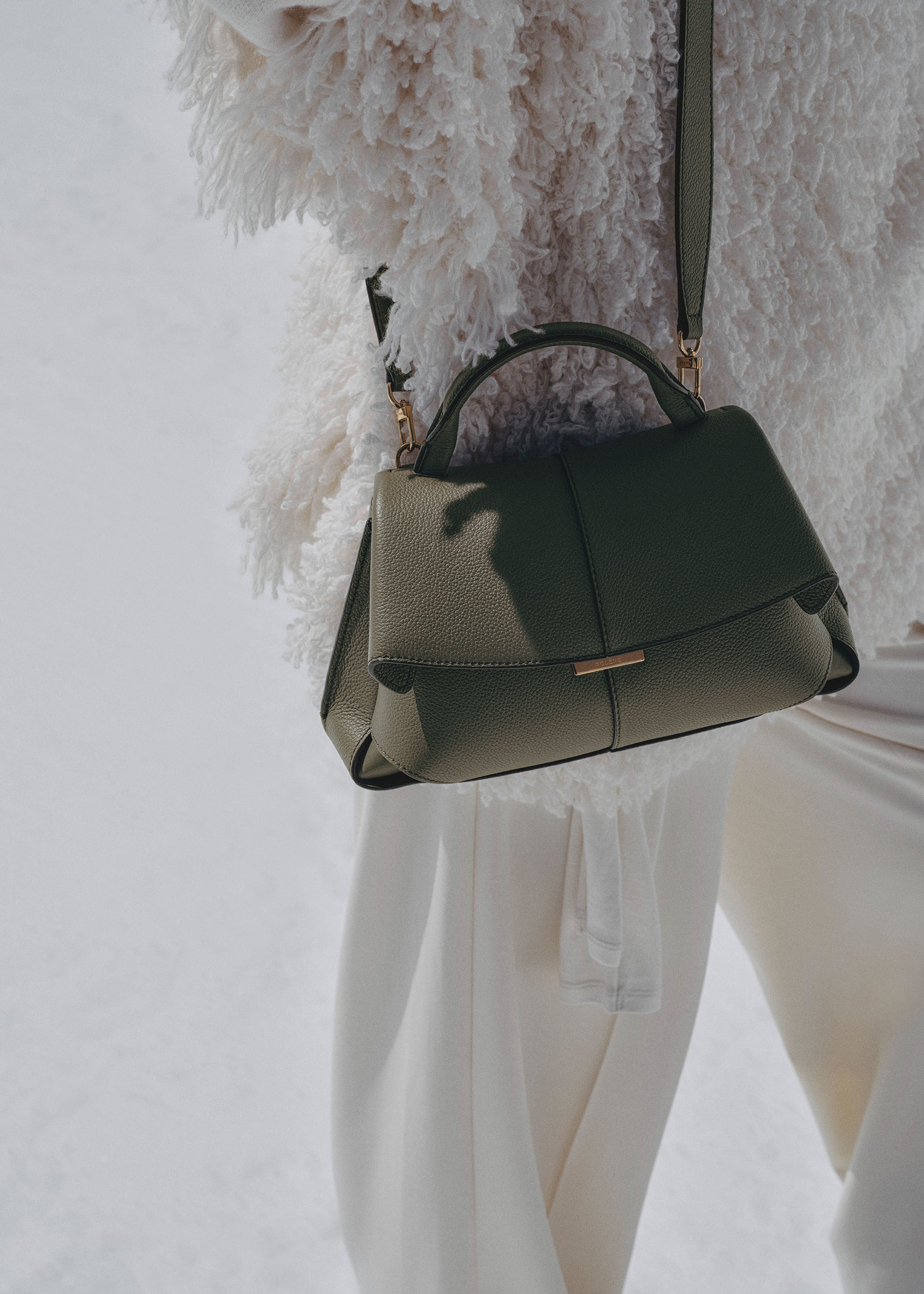 Polene Mokki Mini Textured Smoky Green