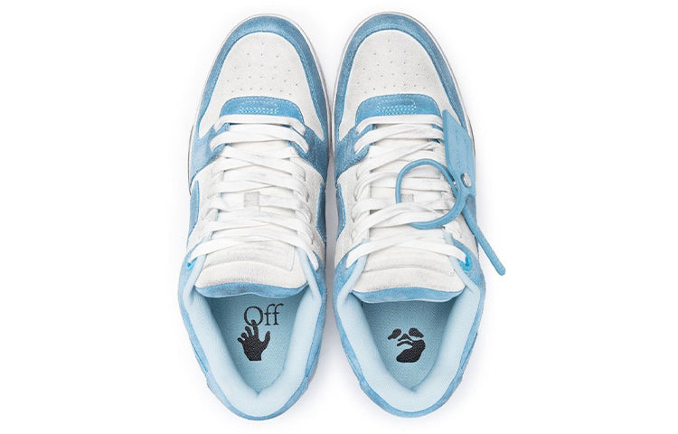 OFF-WHITE OOO Low Out Of Office Vintage Suede White Light Blue