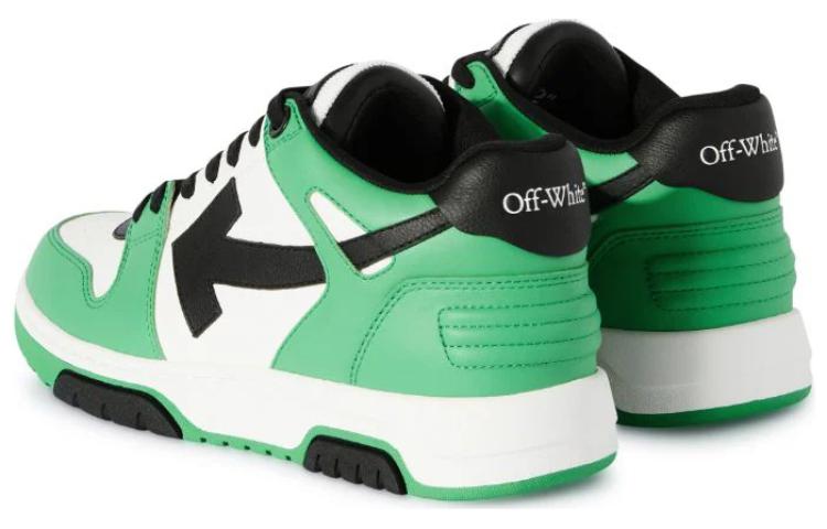 OFF-WHITE Out Of Office "OOO" Low Tops Green Black