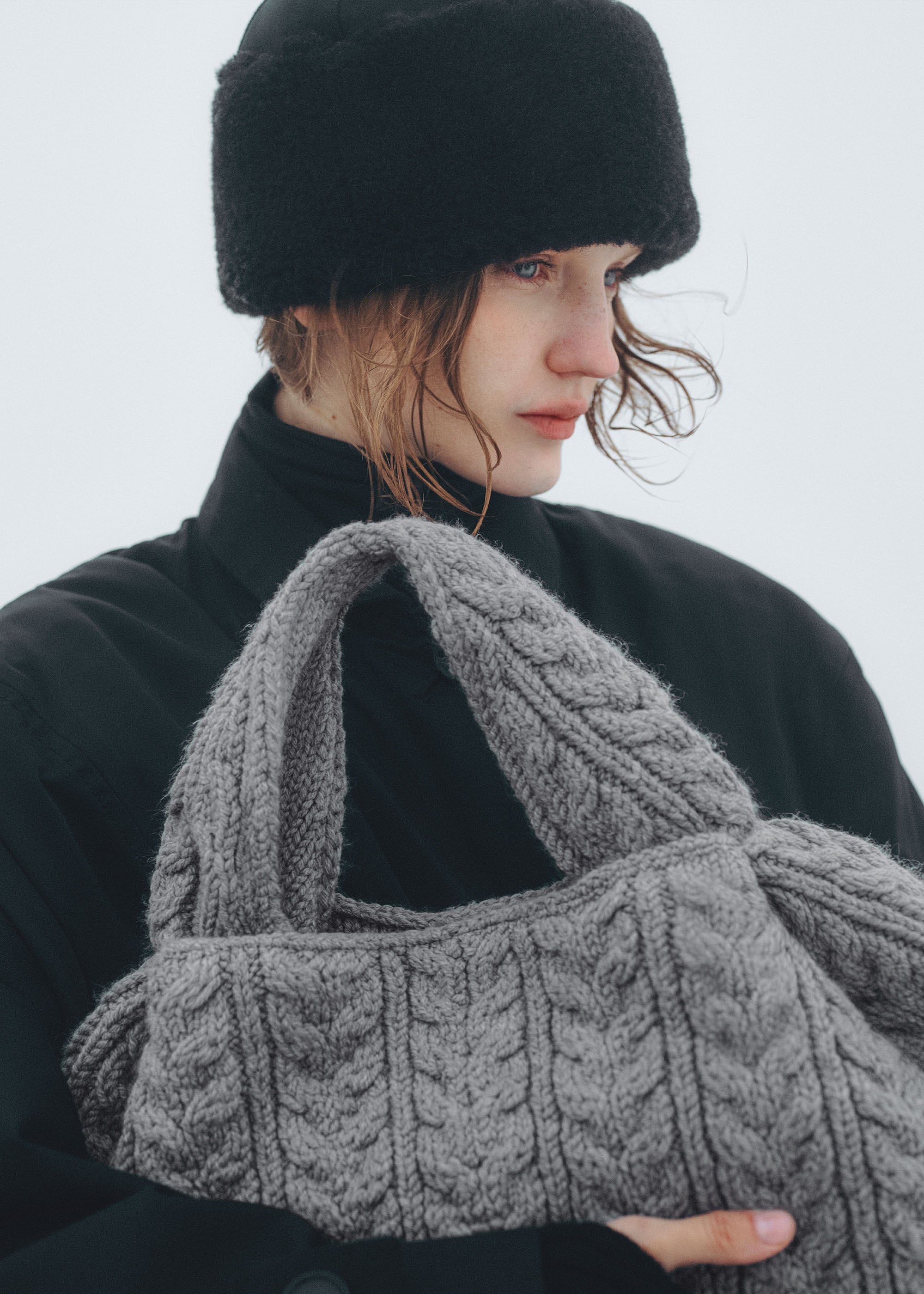 Polene Numero Neuf Large Merino Stone