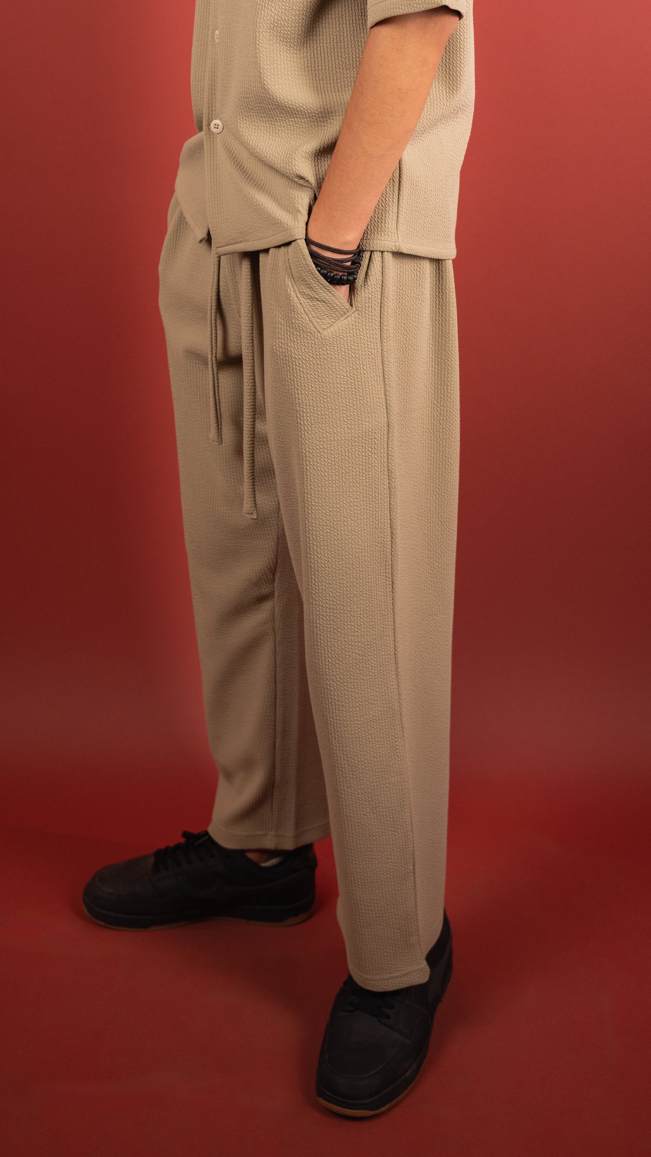 BEIGE MEN'S CO-ORD SET