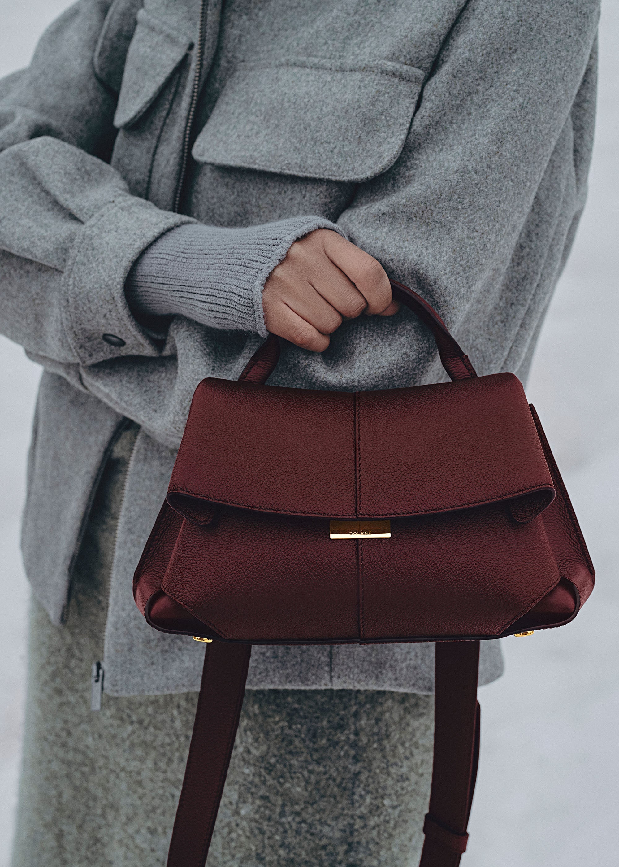 Polene Mokki Mini Textured Black Cherry
