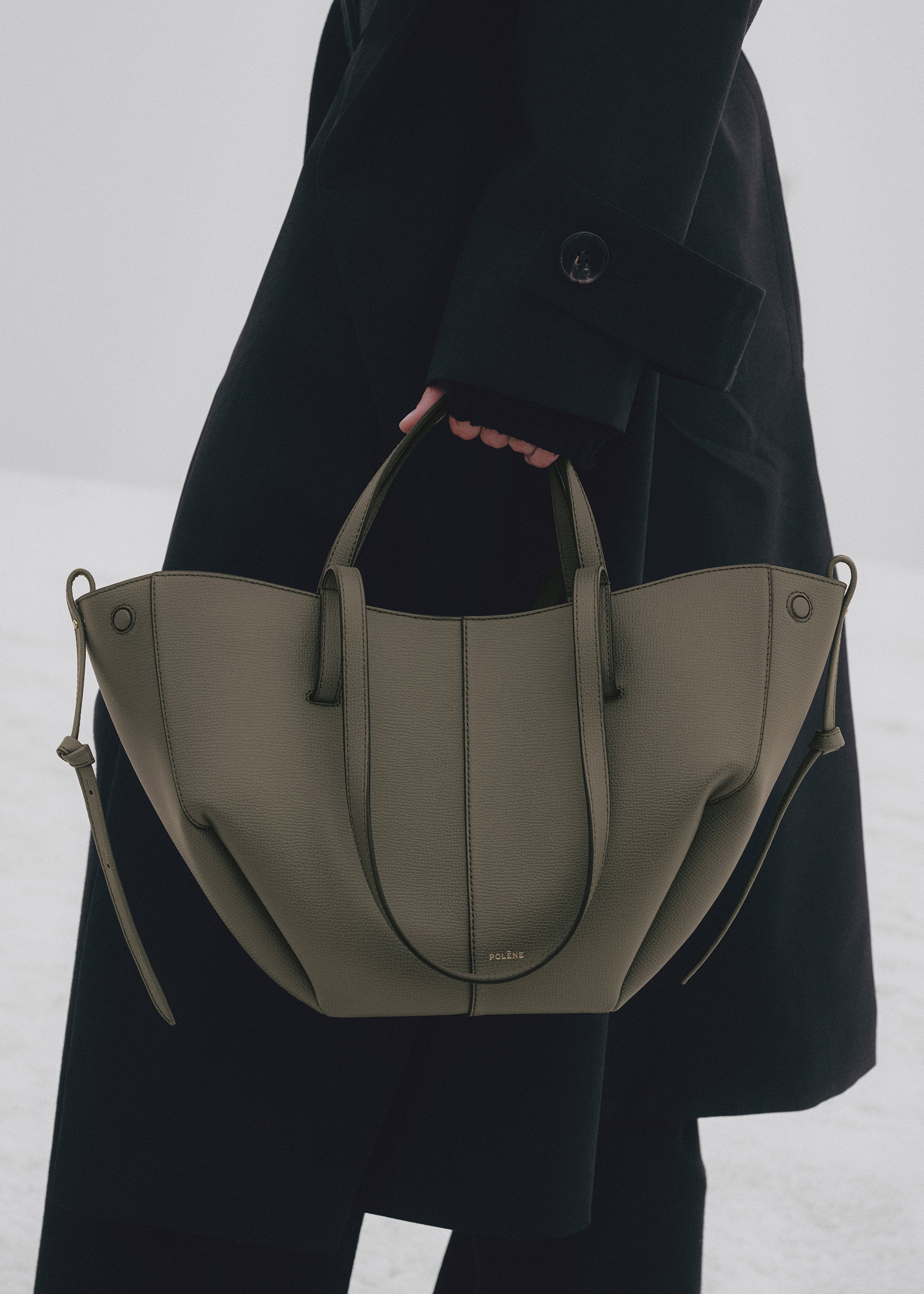 Polene Cyme Mini Textured Smoky Green