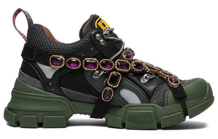 Gucci Flashtrek SEGA Green Removable Crystal (Women's)