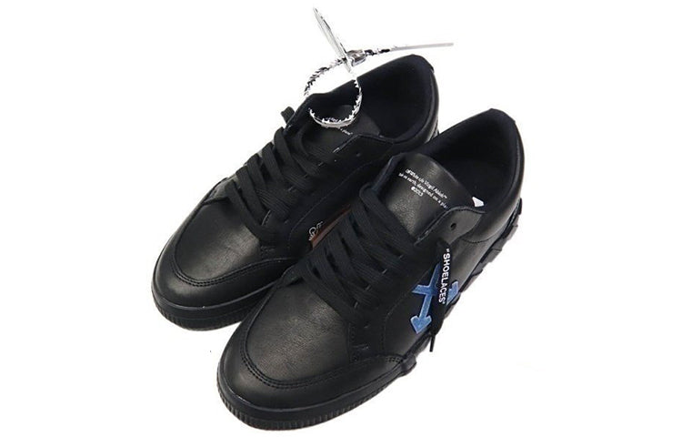 OFF-WHITE Vulc Low Black/Blue Leather SS21