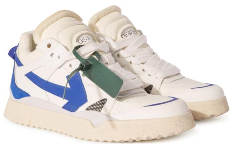 OFF-WHITE Sponge Mid Top White Blue