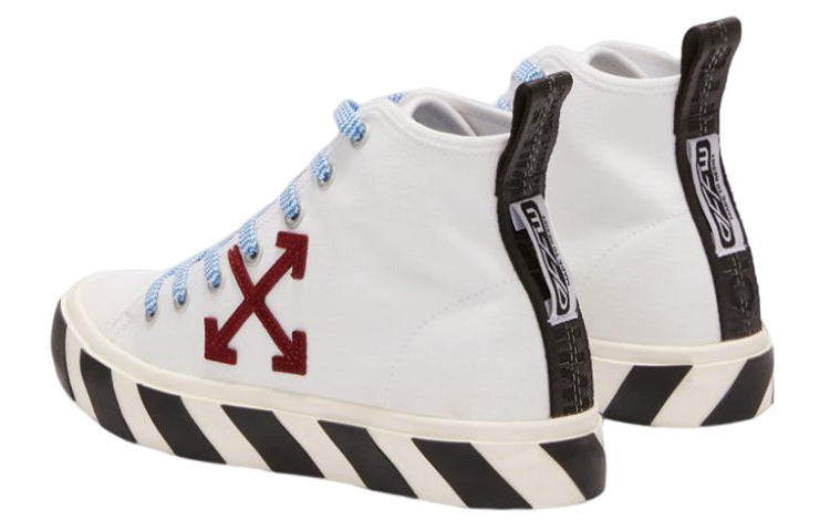 OFF-WHITE Vulcanized Mid Top White Burgundy Arrow