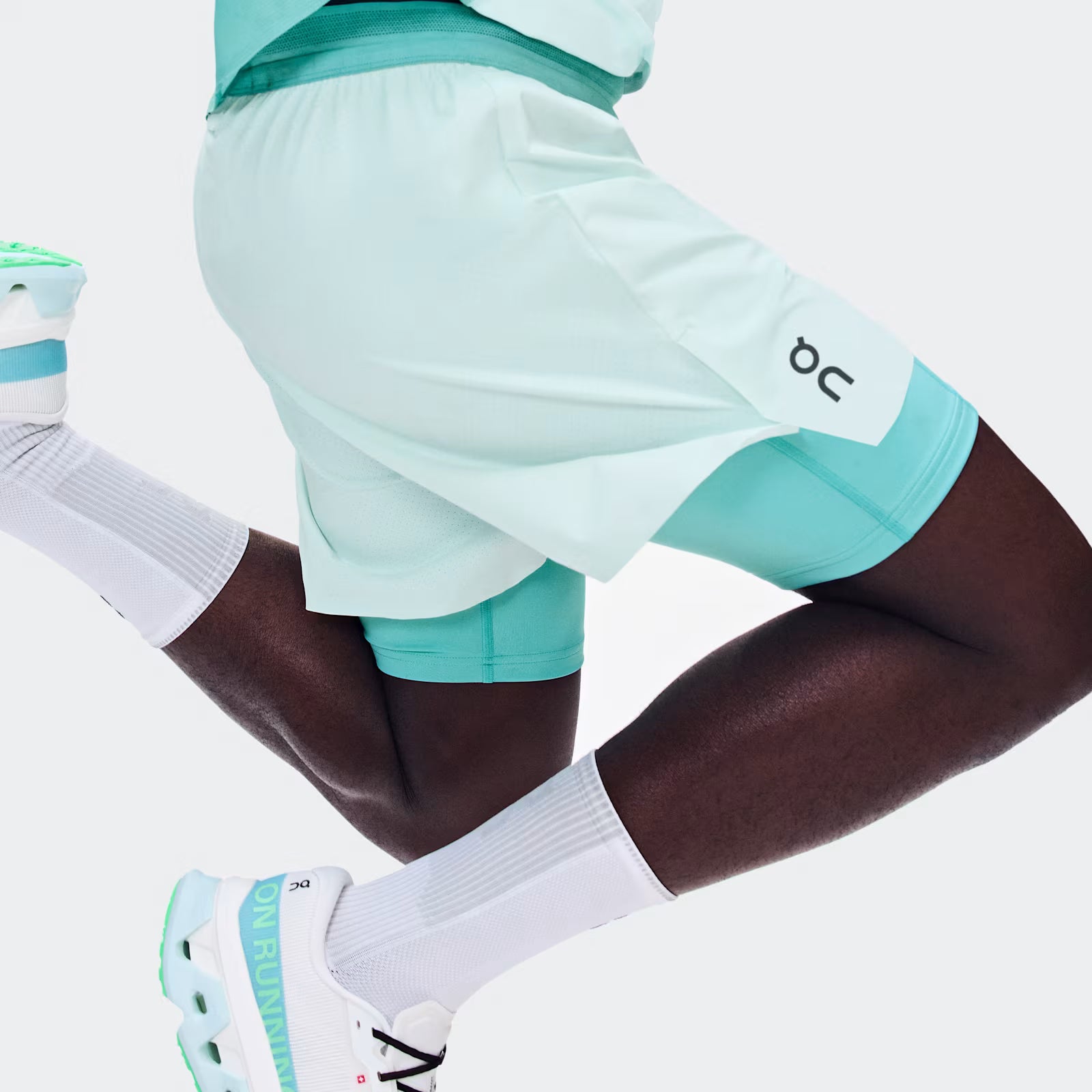 On 5" Performance 2/1 Shorts Flurry | Aquamarine