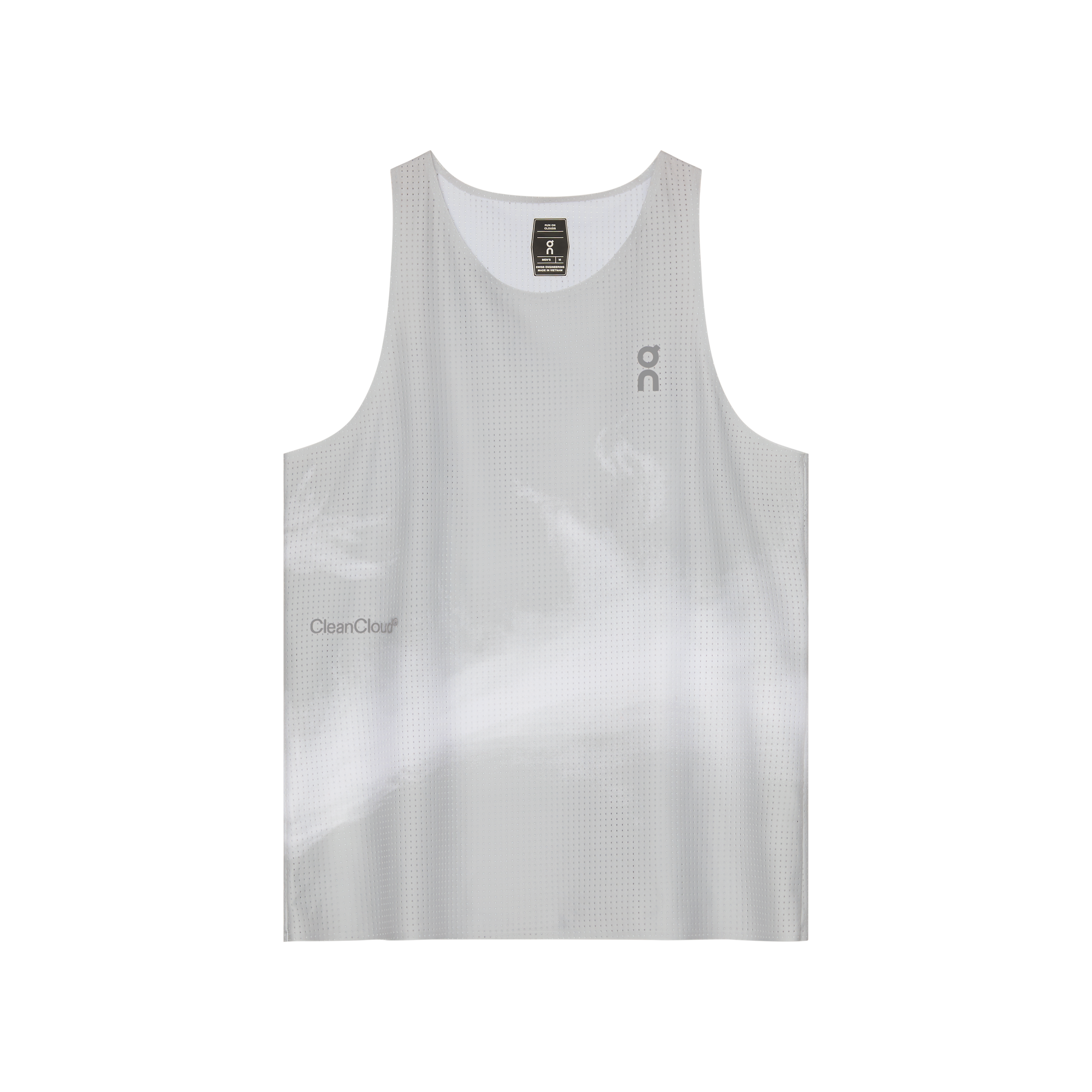 On Pace Tank Glacier | White