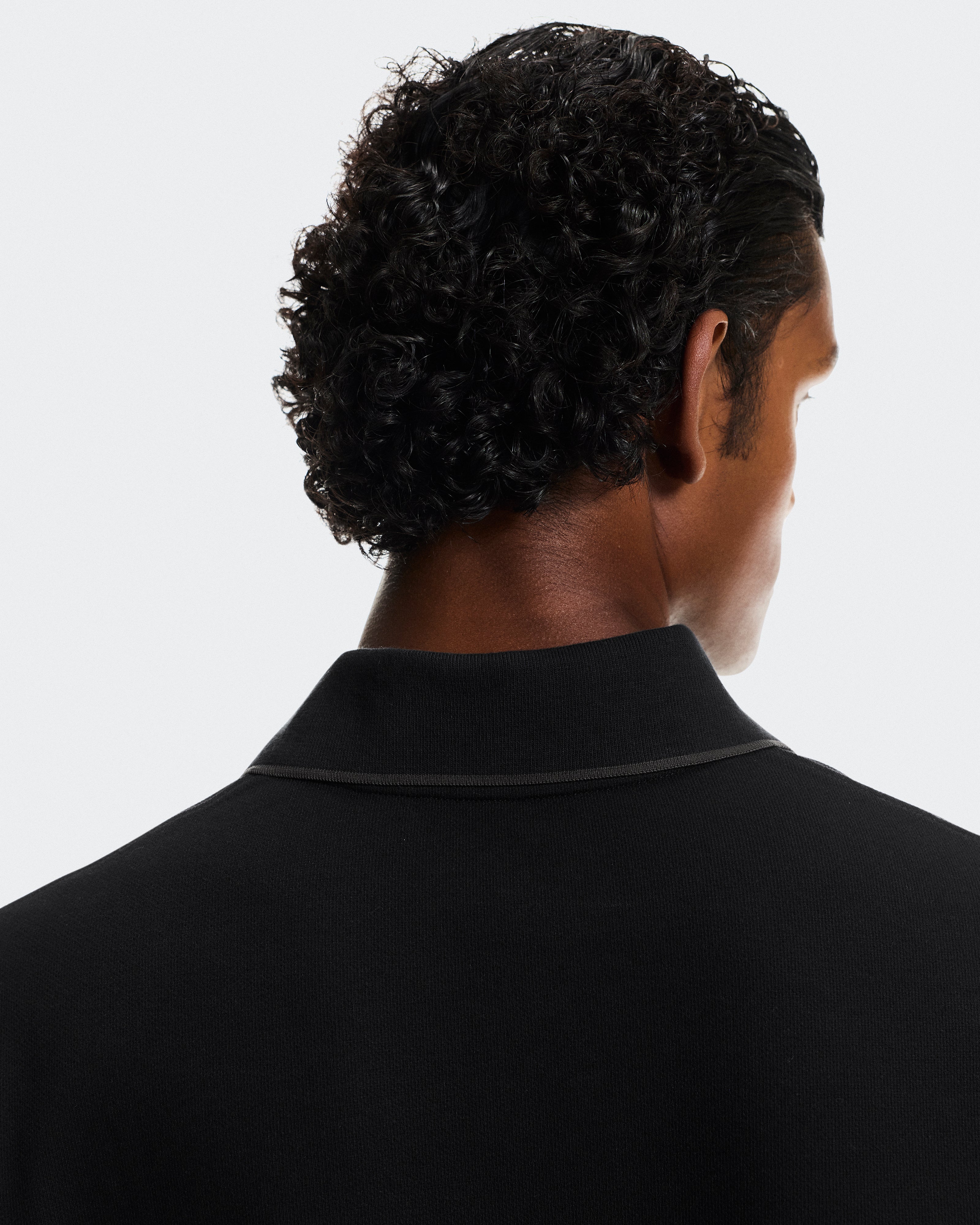 On Courtside Long-T Polo Black | Eclipse