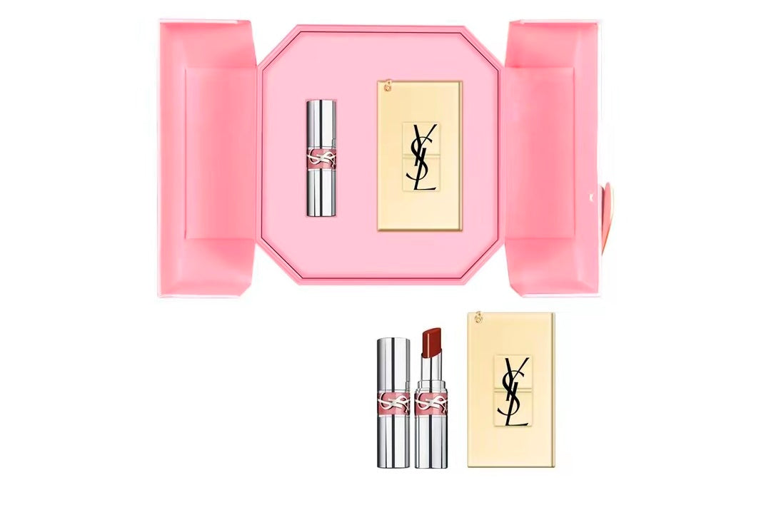 Ysl Saint Laurent Falling In Love Gift Set: Easy-To-Apply, Natural, Long-Lasting Makeup Set + High-End Makeup Mirror Mother'S Day Gift For Mom