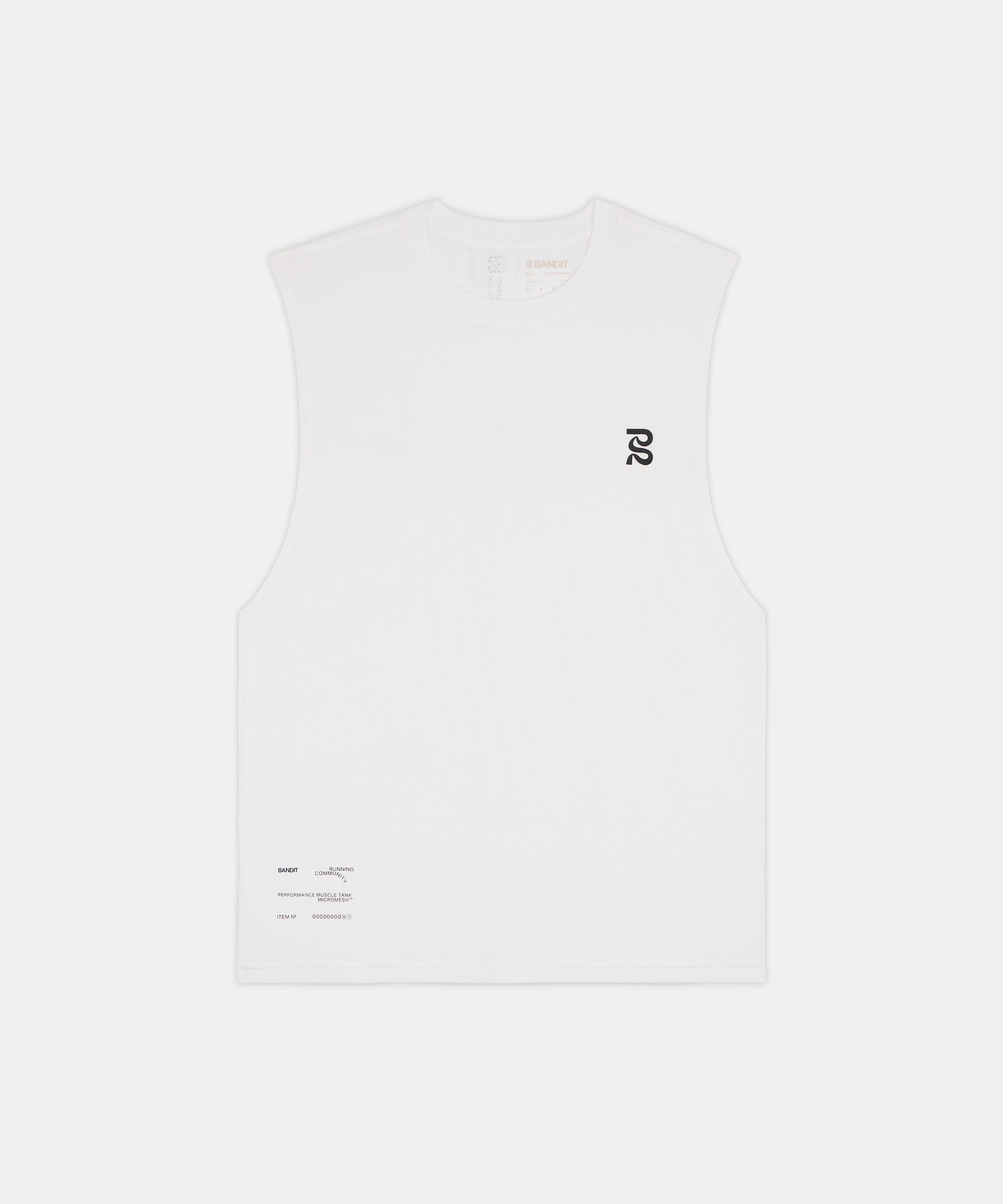 Bandit Mens Micromesh Run Tank White