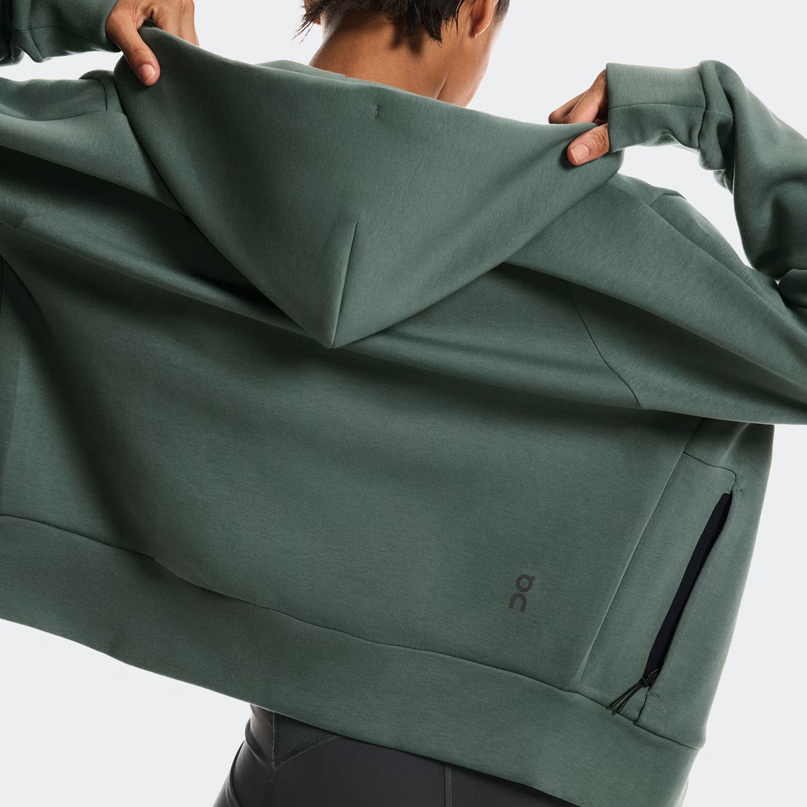 On Focus Tech Zip Hoodie Olive (Women'S)