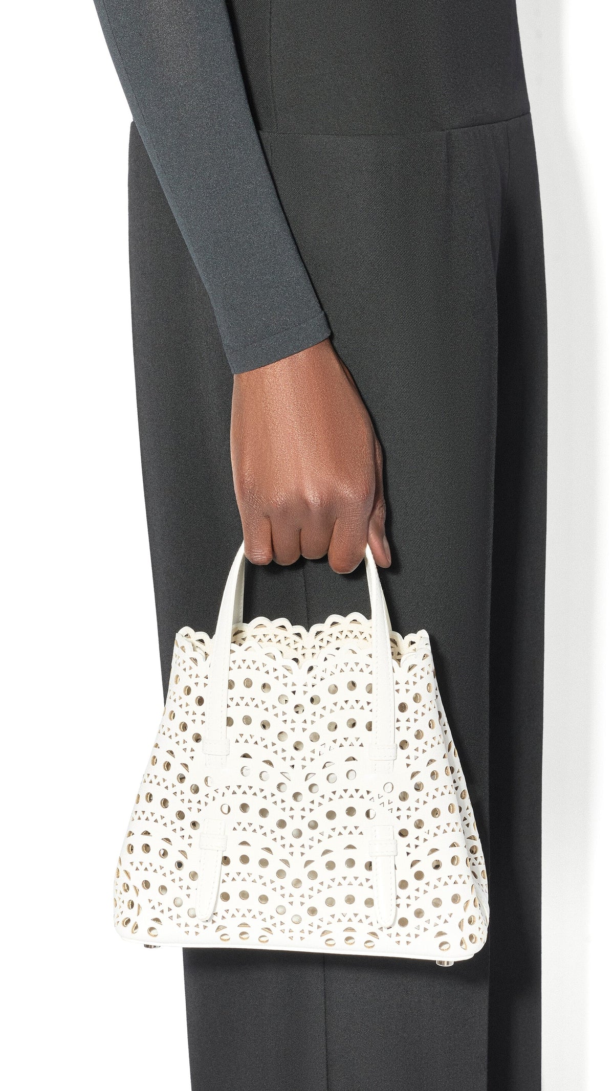 Alaïa Mina 20 Bag In Perforated Vienne Calfskin