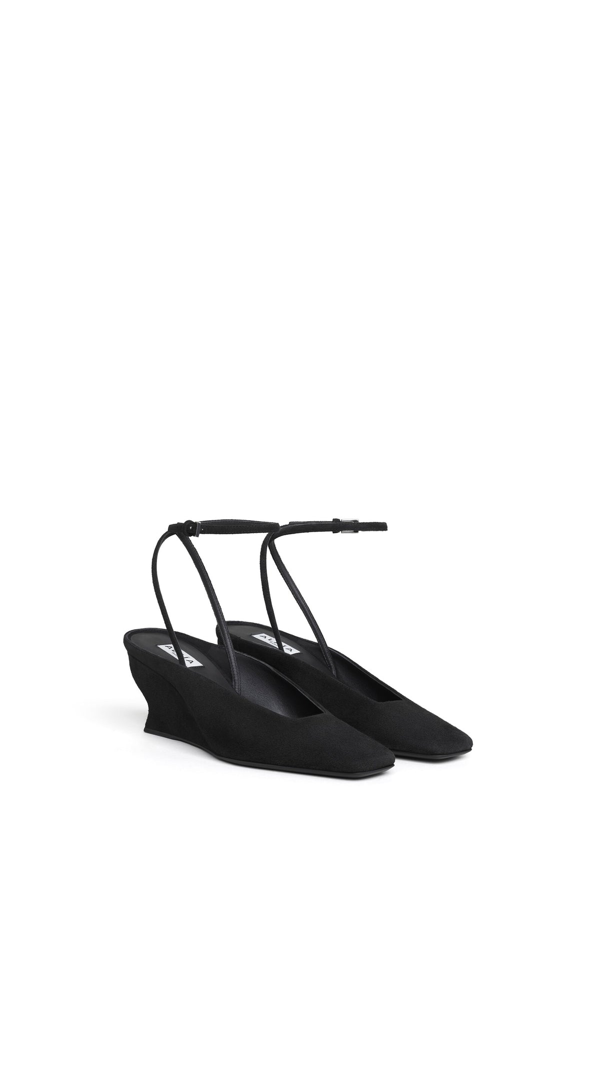 Alaïa Wave Wedge Pumps In Suede