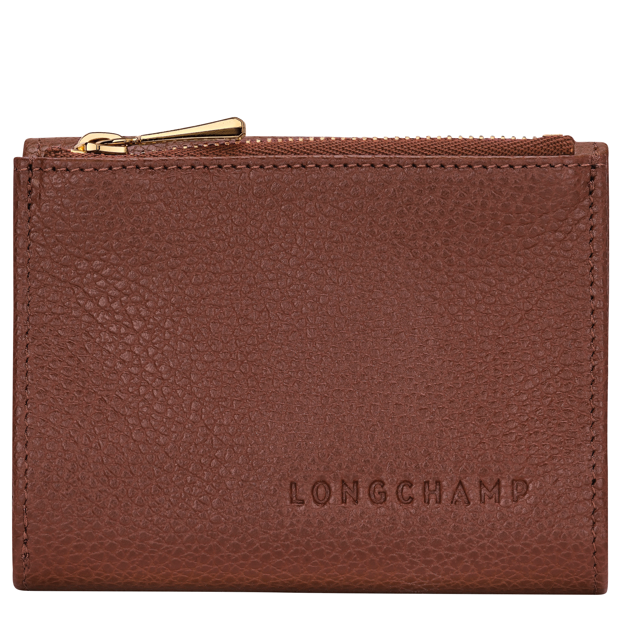 Longchamp Le Foulonné Compact wallet Coffee