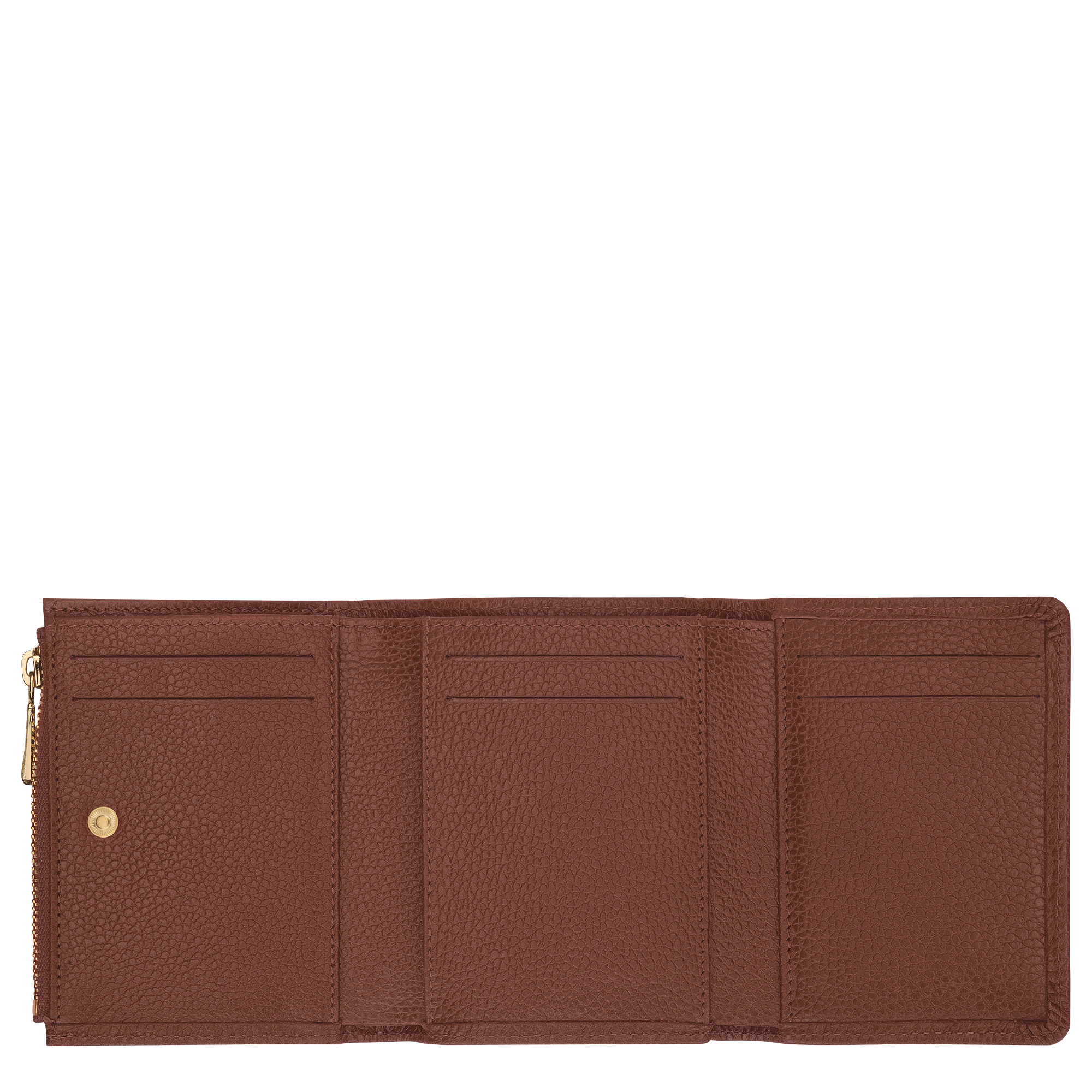 Longchamp Le Foulonné Compact wallet Coffee
