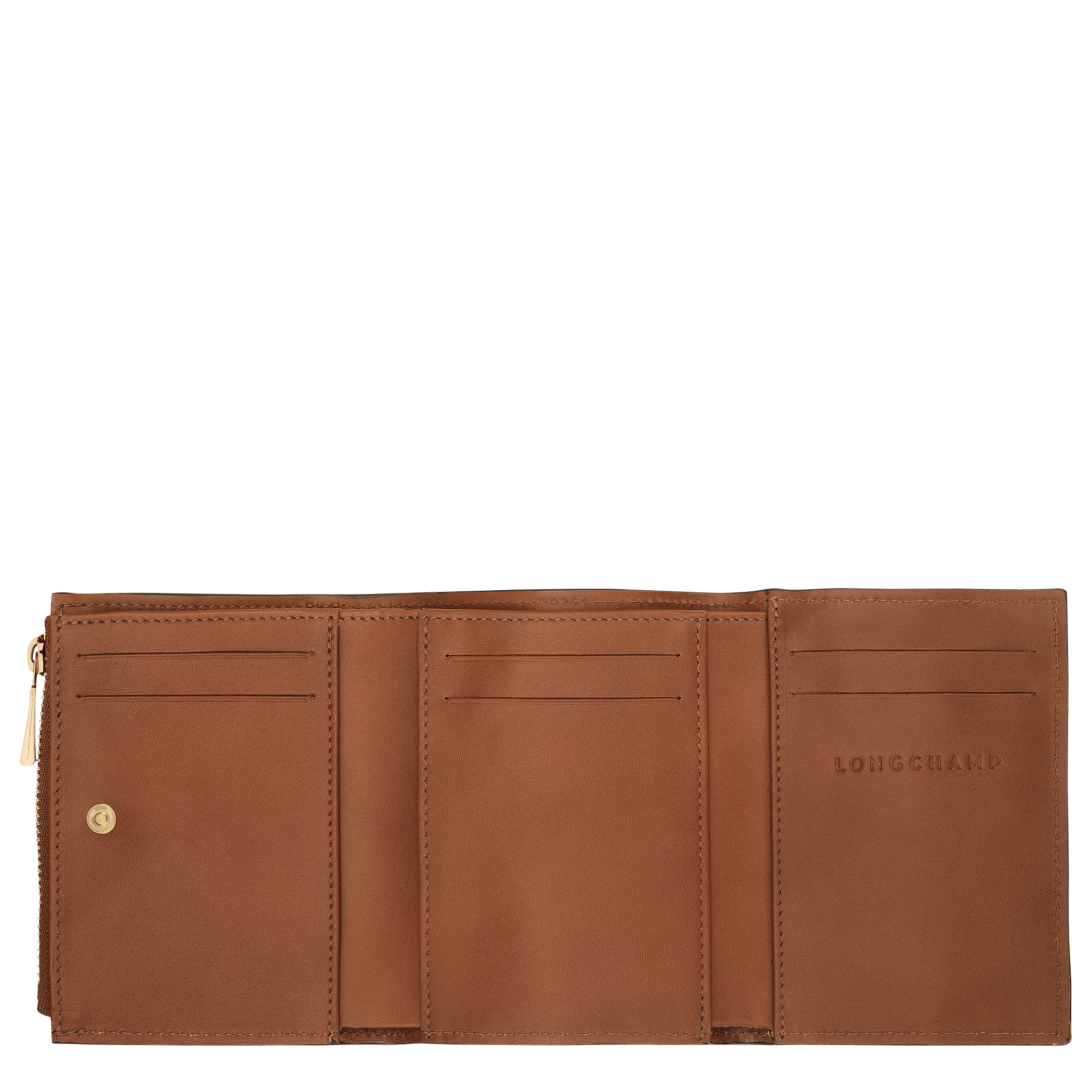 Longchamp Épure Compact wallet Cognac