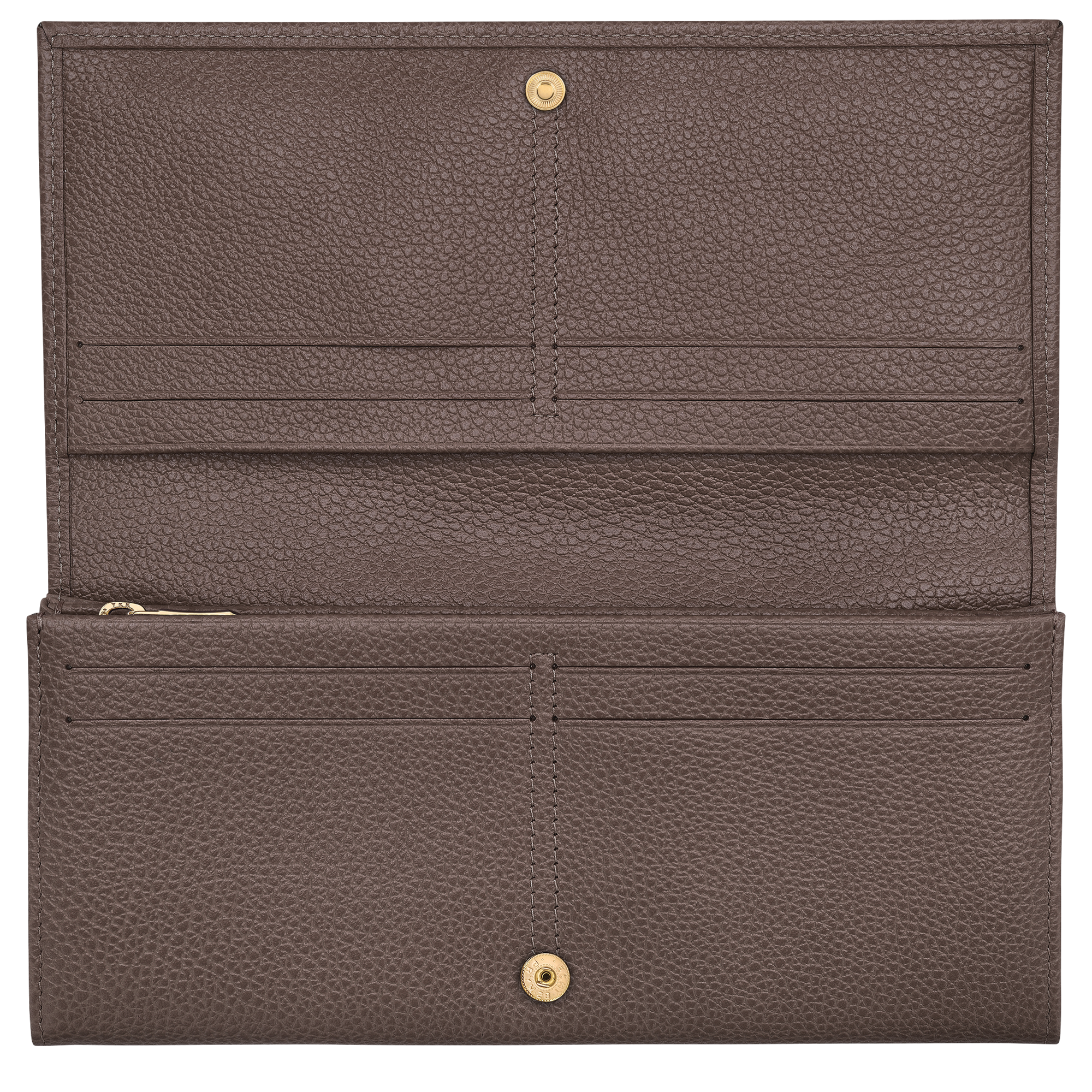 Longchamp Le Foulonné Long continental wallet Taupe