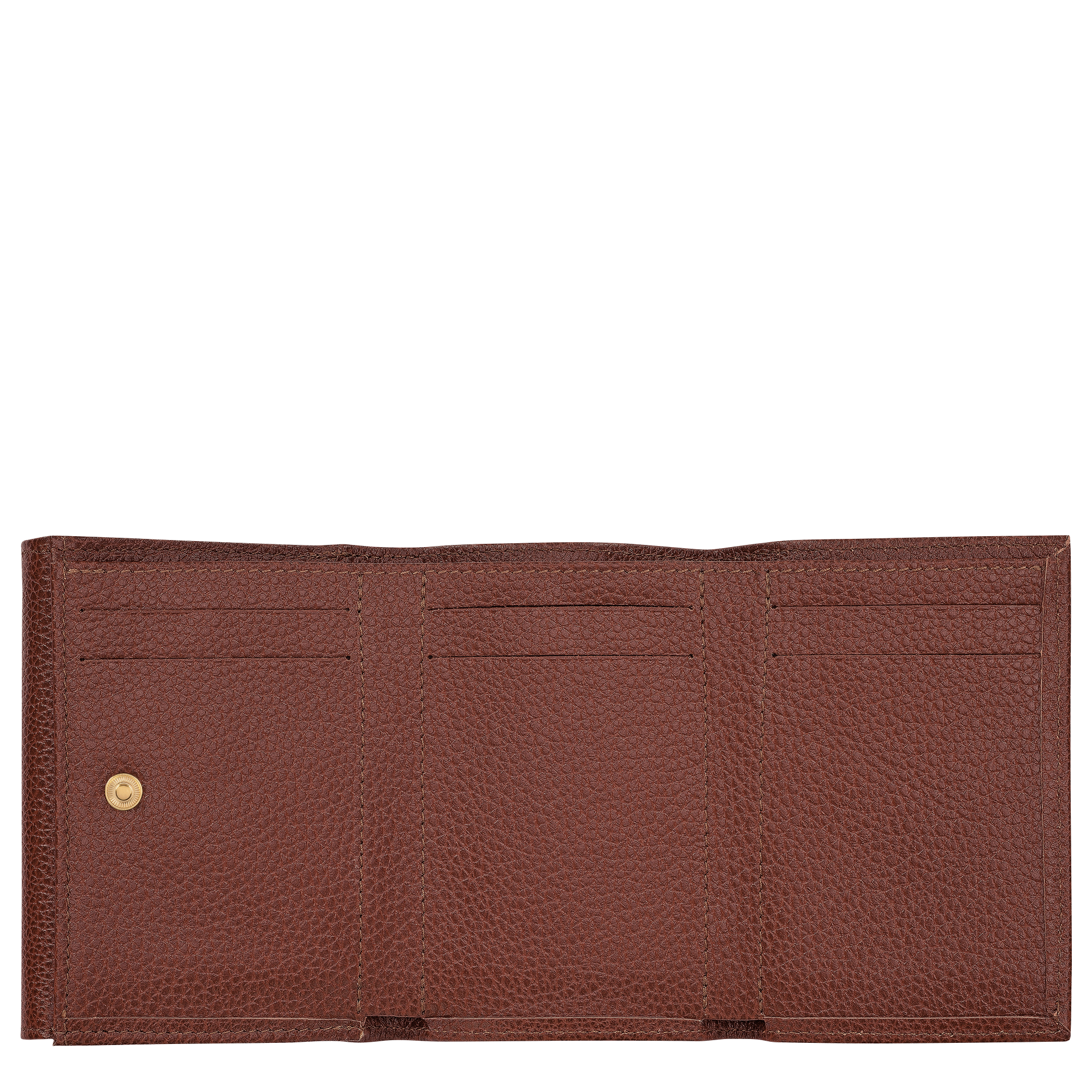 Longchamp Le Foulonné Compact wallet Coffee