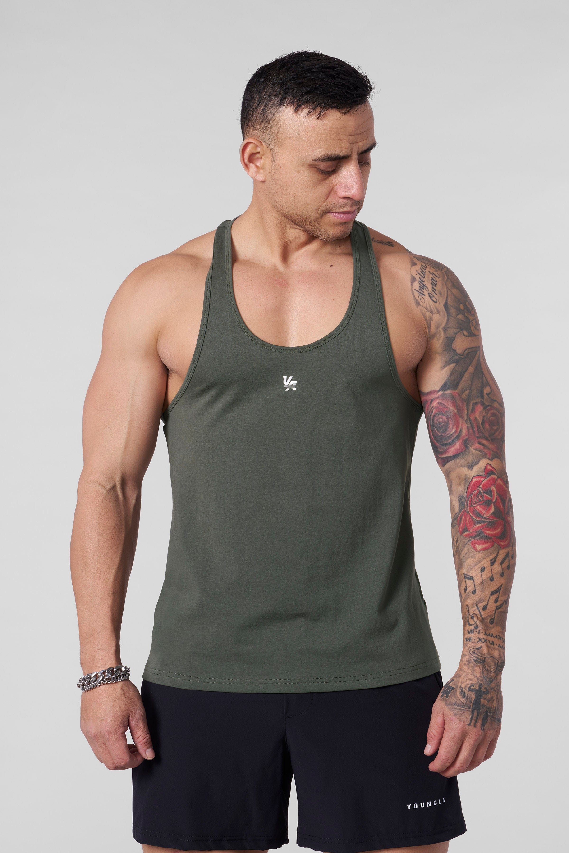 YoungLA 3017 - Essential Stringers Forest Green