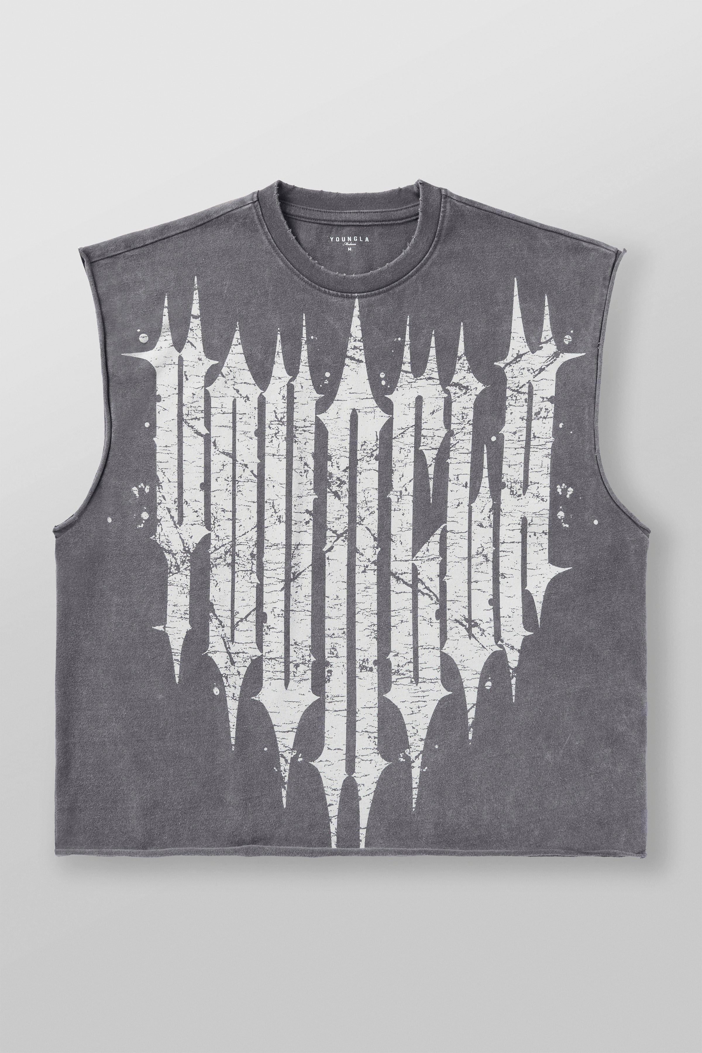 YoungLA 3021 - Revenge Crop Cut-Offs Grey Wash