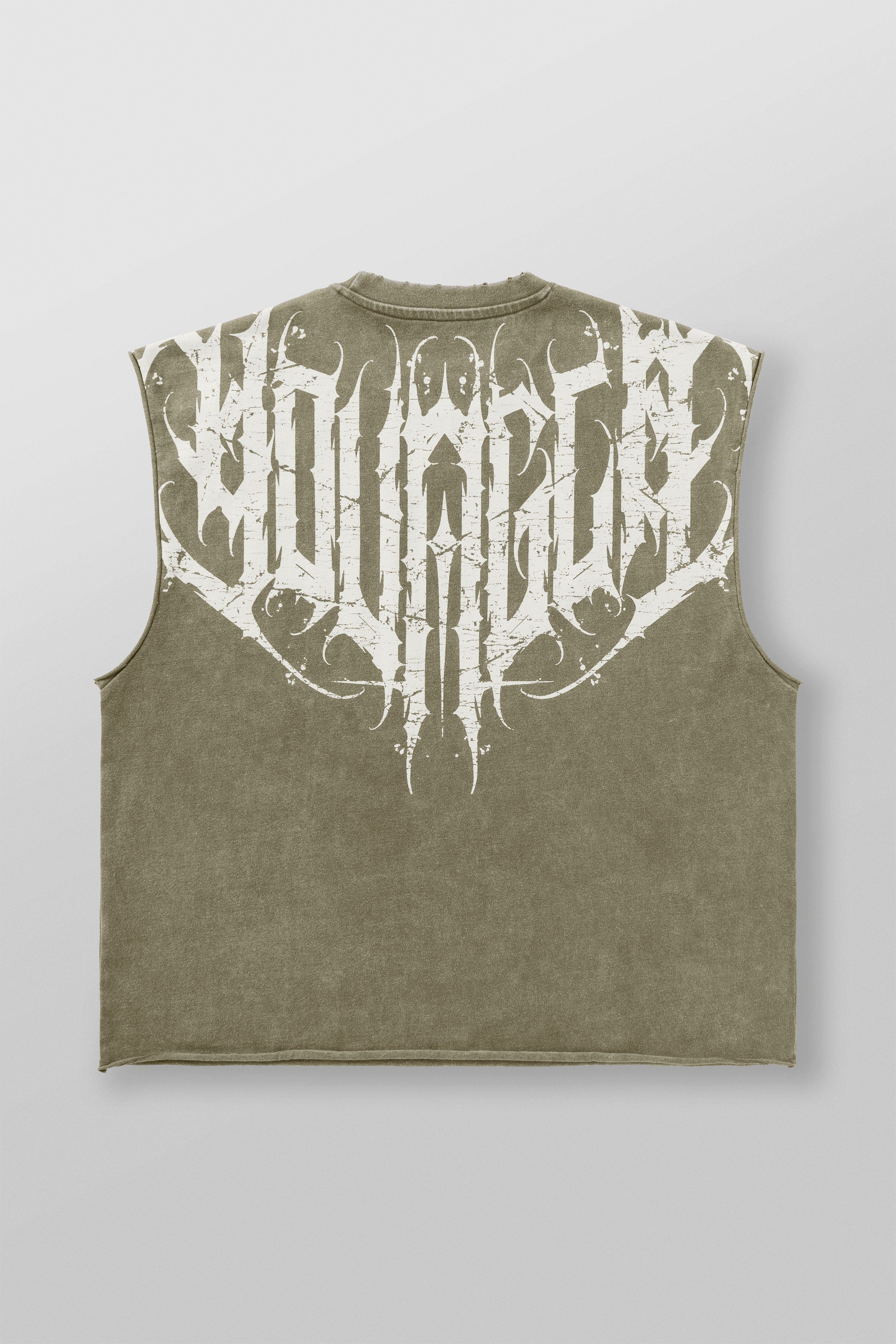 YoungLA 3022 - Anarchy Cropped Tanks Olive Wash