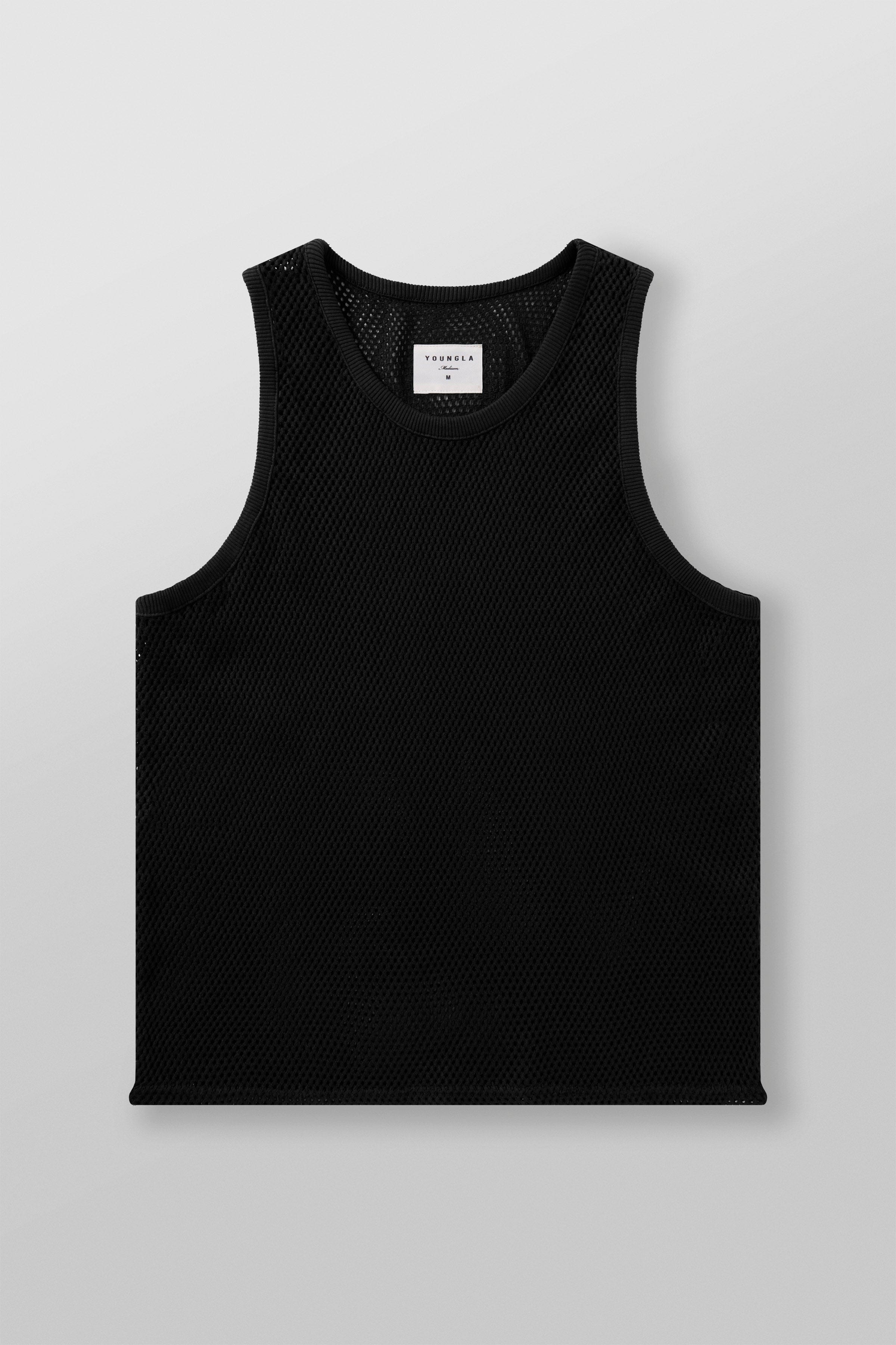 YoungLA 3024 - Cotton Mesh Tanks Black