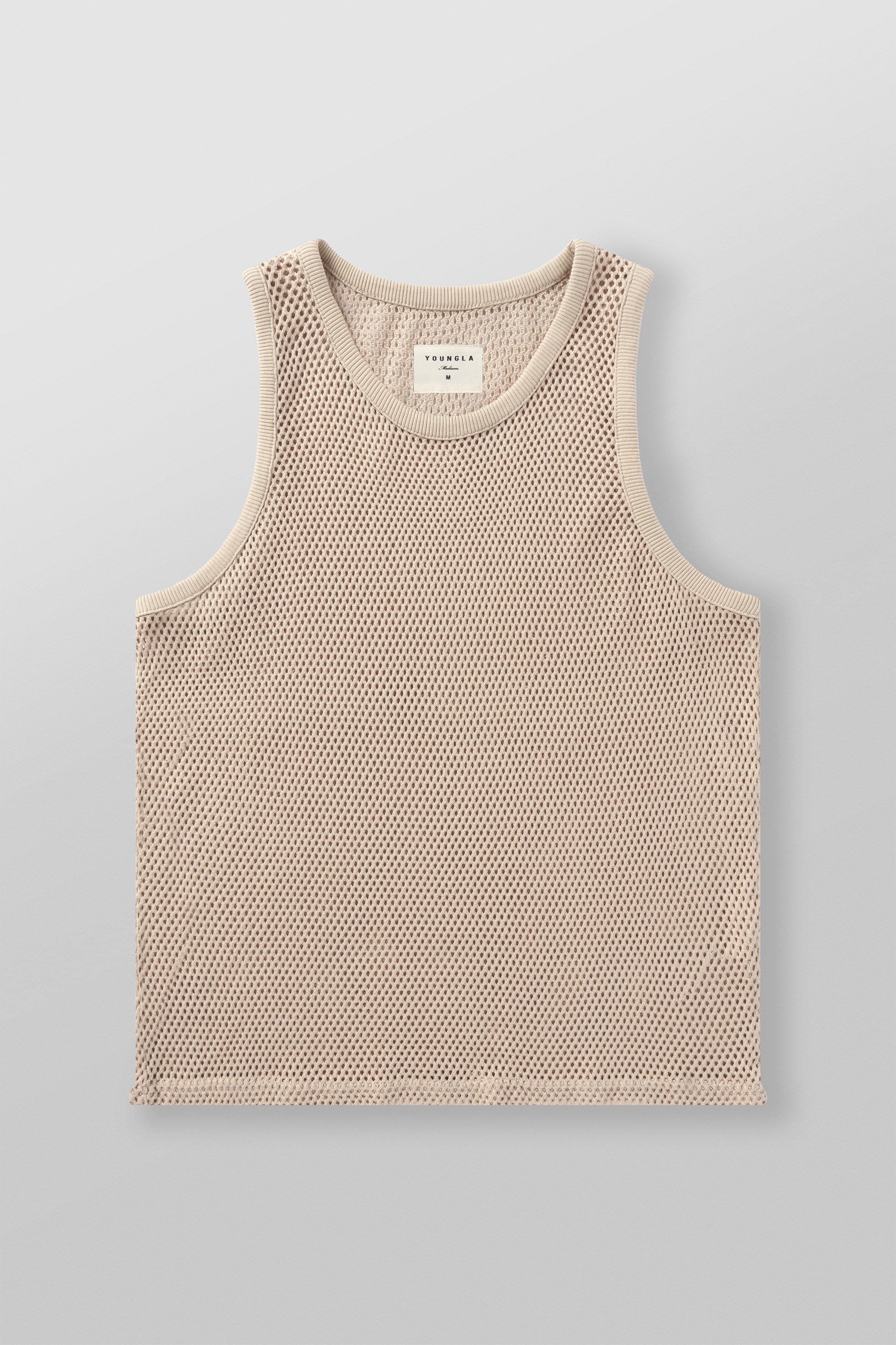 YoungLA 3024 - Cotton Mesh Tanks Tan