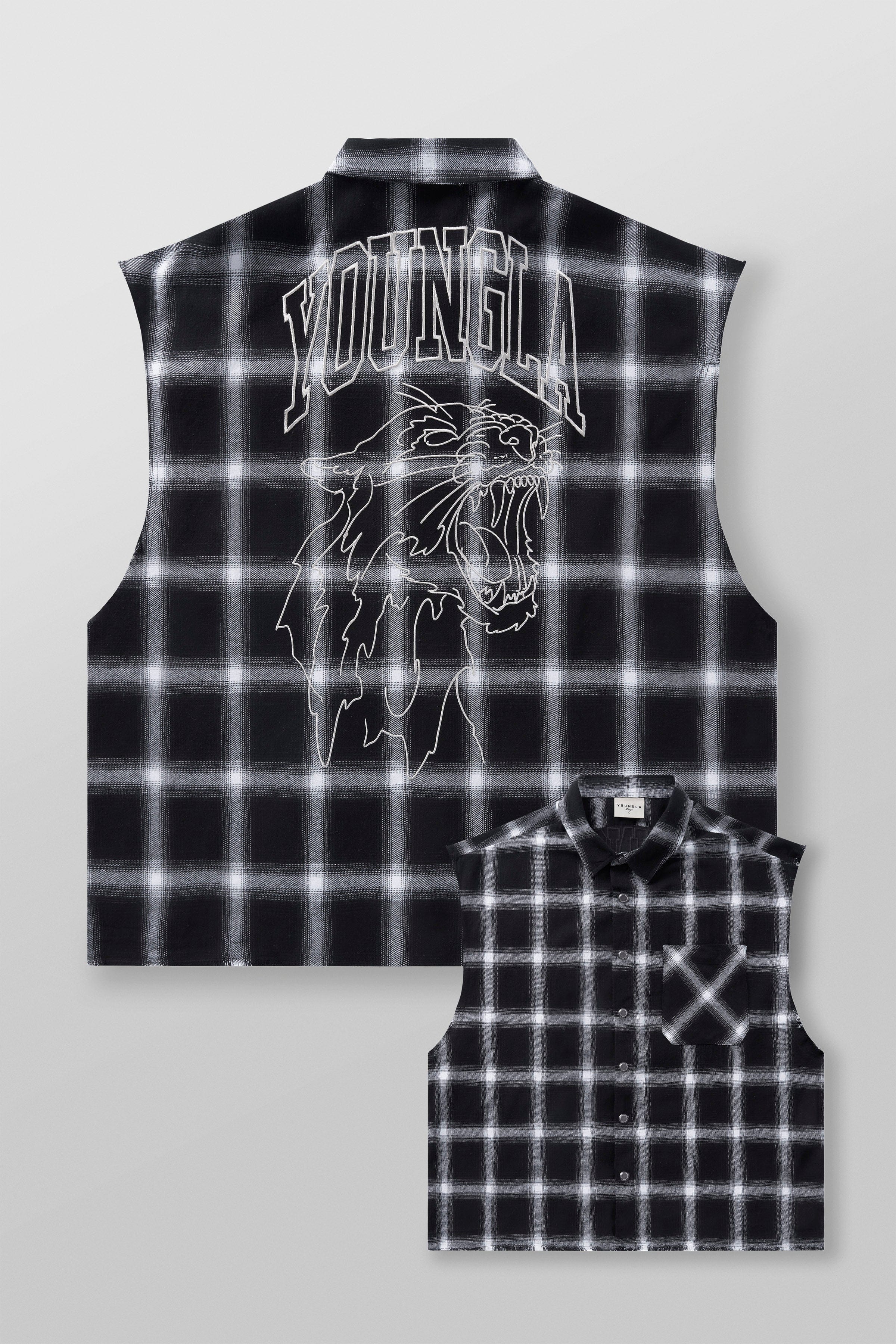 YoungLA 3025 - Cut-Off Flannels Black