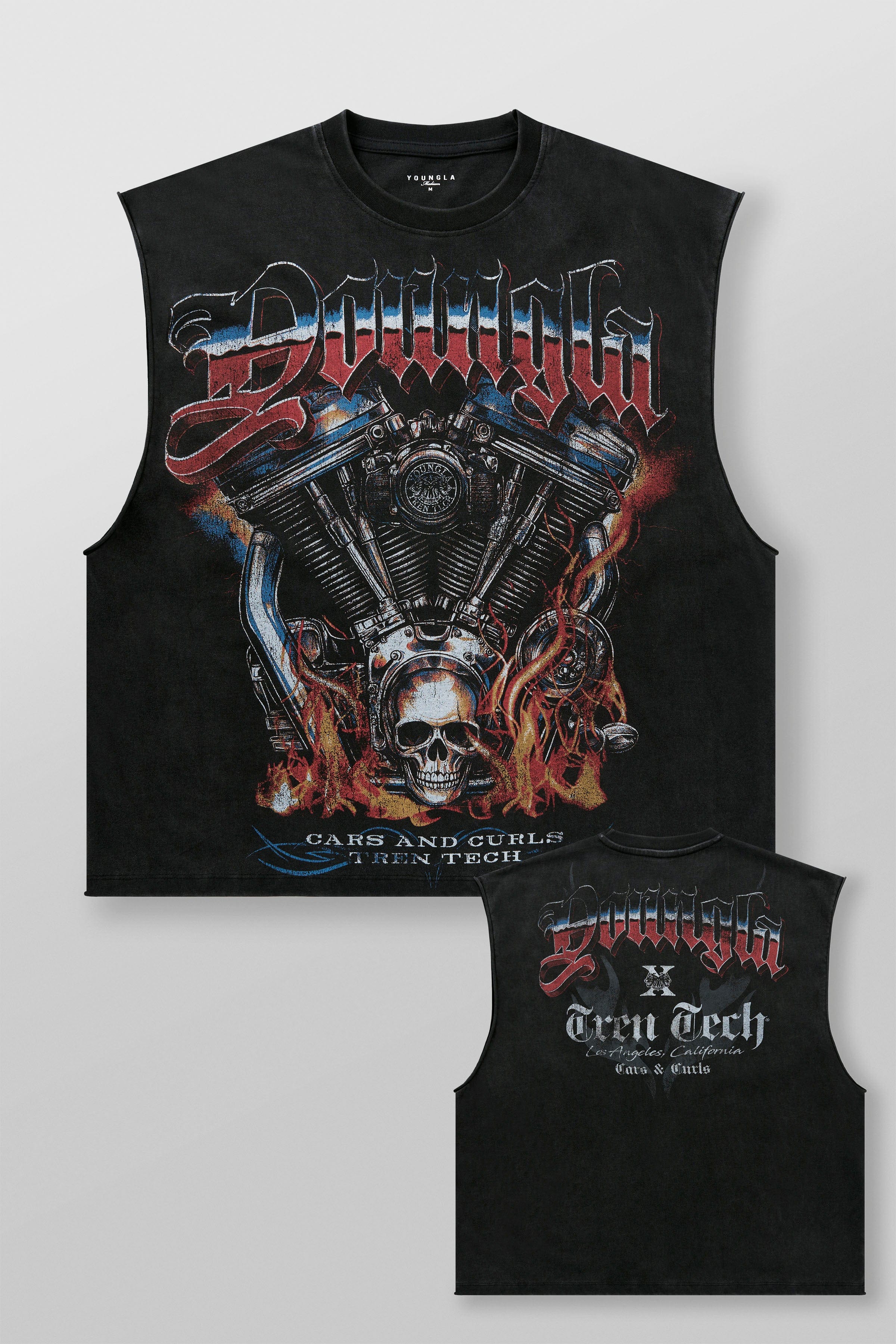 YoungLA 3032 - Cars & Curls - Cut-Offs Hell Ride Black