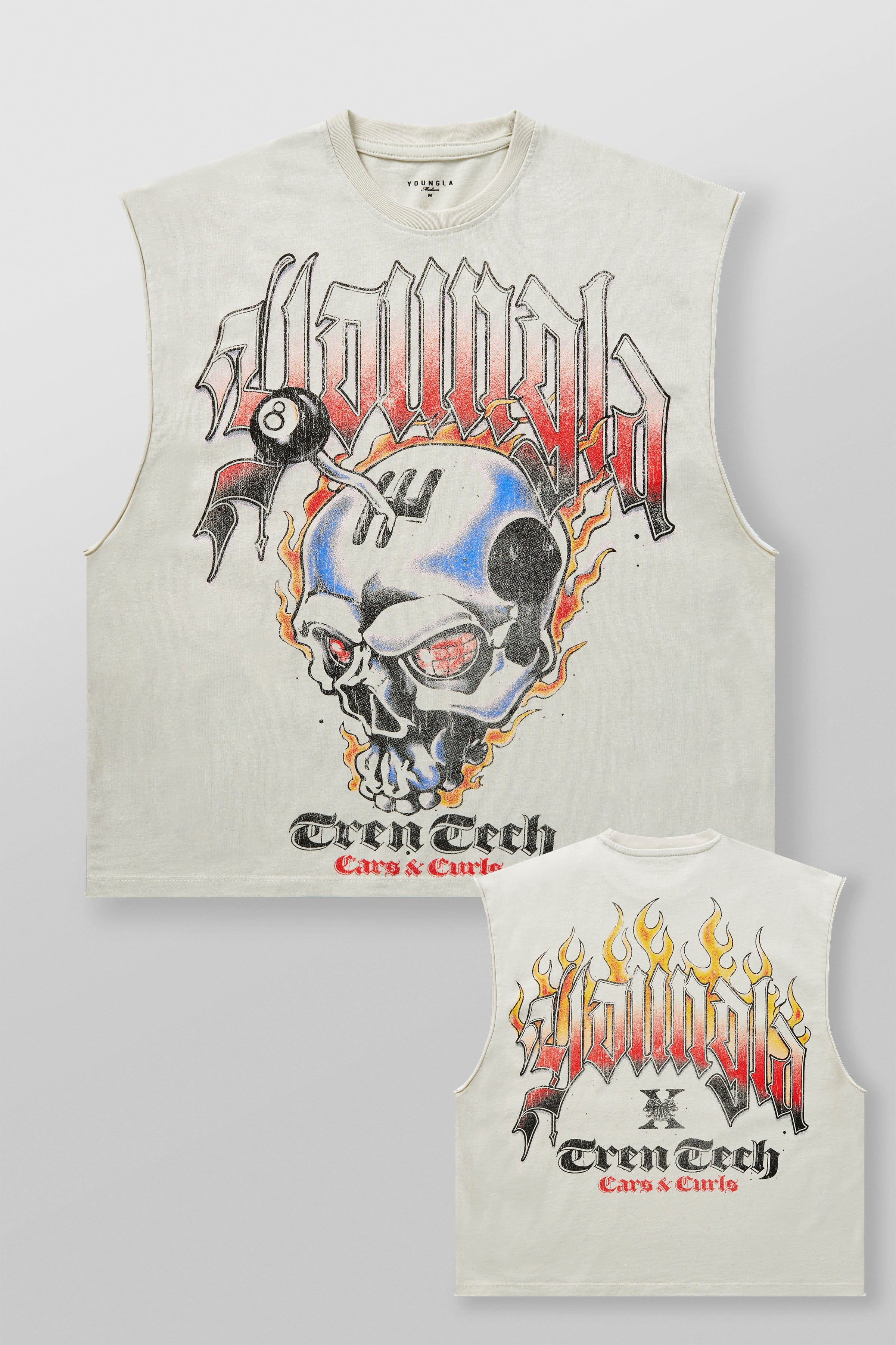 YoungLA 3032 - Cars & Curls - Cut-Offs Skull Burnout