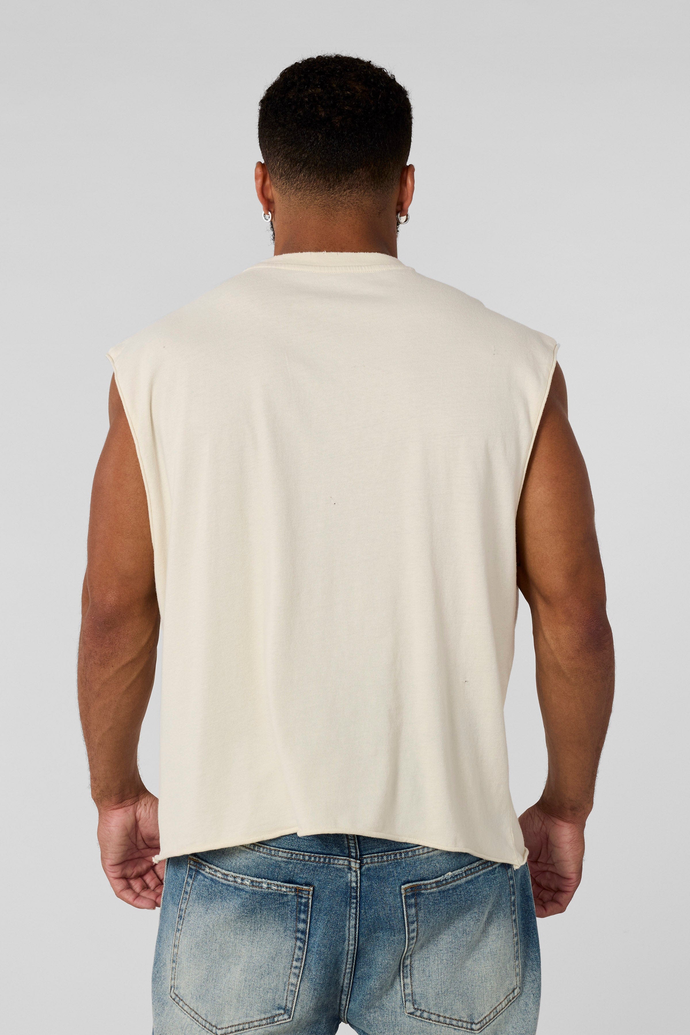 YoungLA 3054 - Scuffed Cloud Cut-offs Off-White