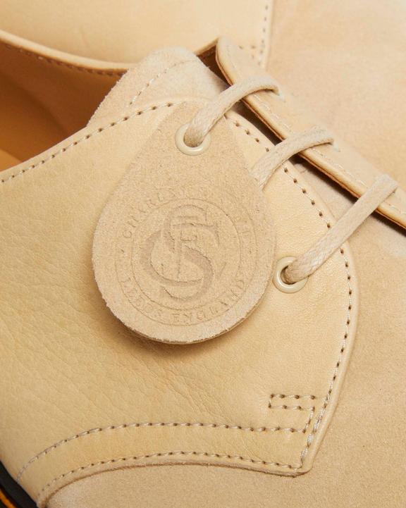 Dr Martens Made In England Suede Oxford Shoes - Mustard