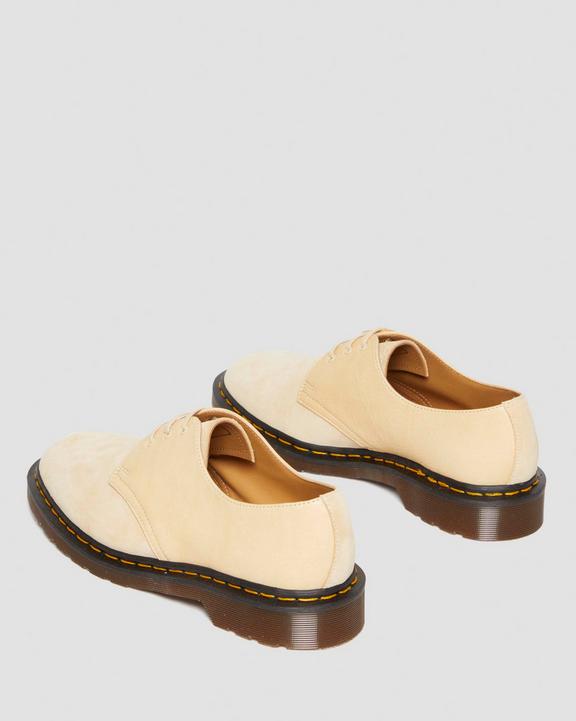 Dr Martens Made In England Suede Oxford Shoes - Mustard