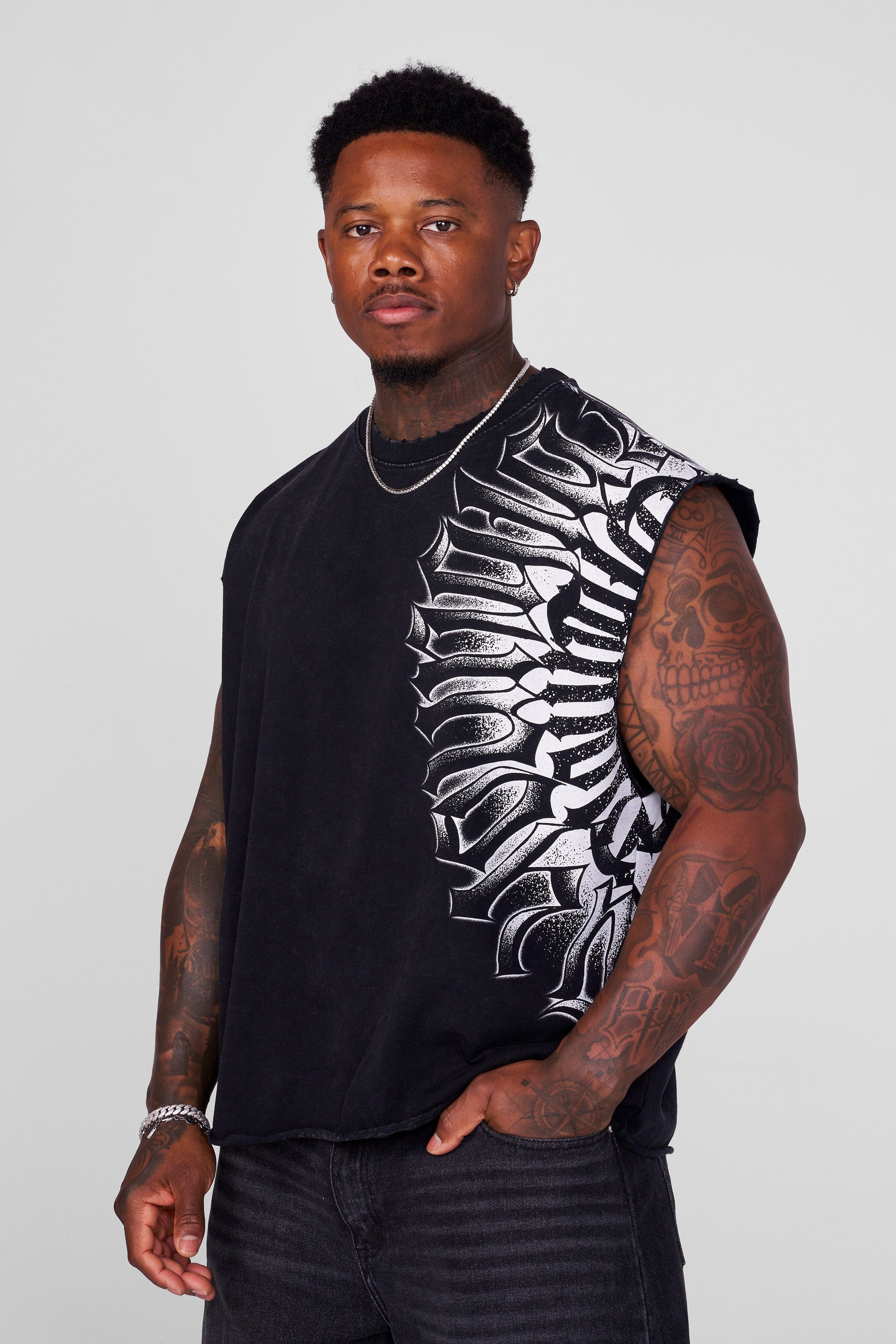 YoungLA 3059 - Armor Ink Cut-Off Black Wash