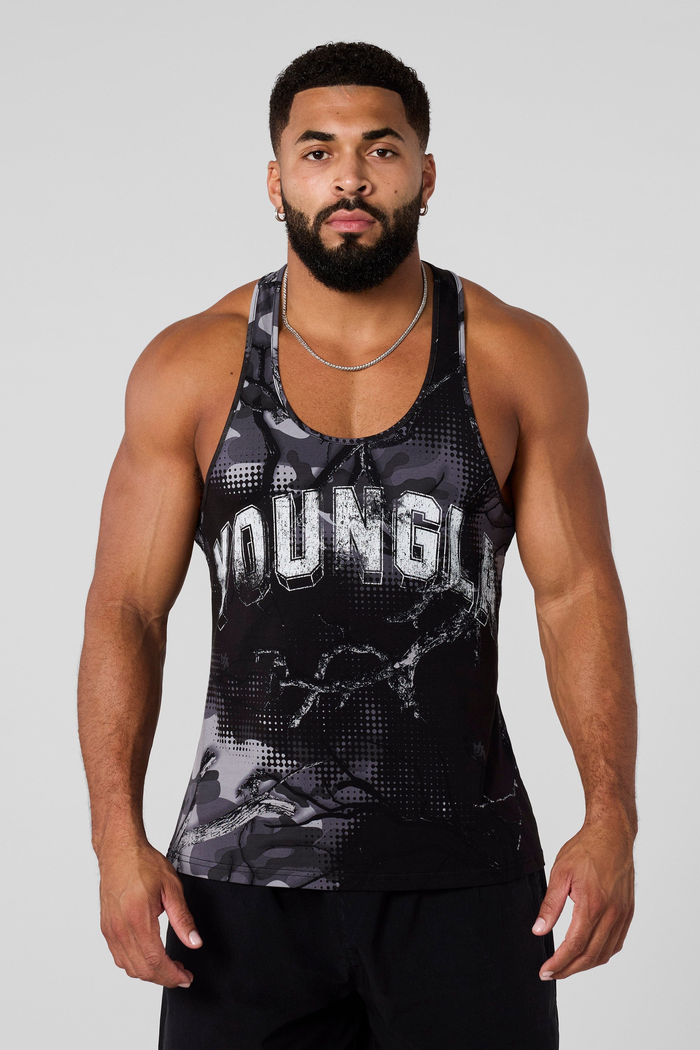 YoungLA 3066 - RunTech Camo Stringers Black Grey Tree Camo