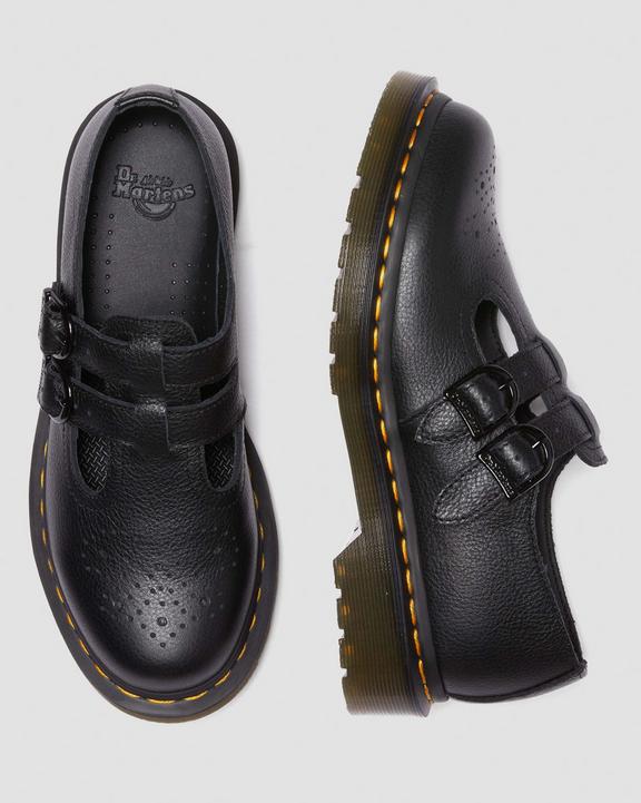 Dr Martens Virginia Leather Mary Jane Shoes - Black