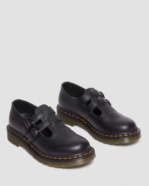 Dr Martens Virginia Leather Mary Jane Shoes - Black