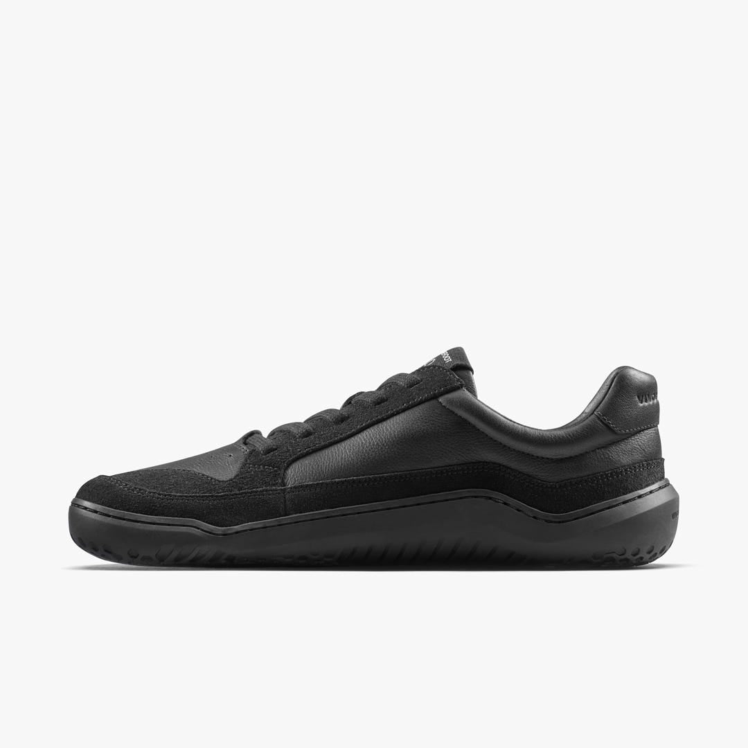 Vivobarefoot Gobi Iii Sneaker Leather Mens Triple Obsidian