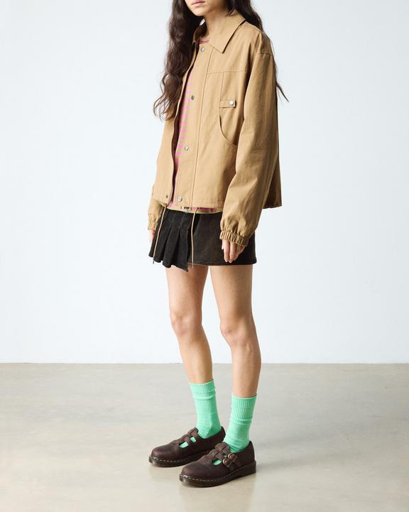 Dr Martens Crazy Horse Leather Mary Jane Shoes - Dark Brown